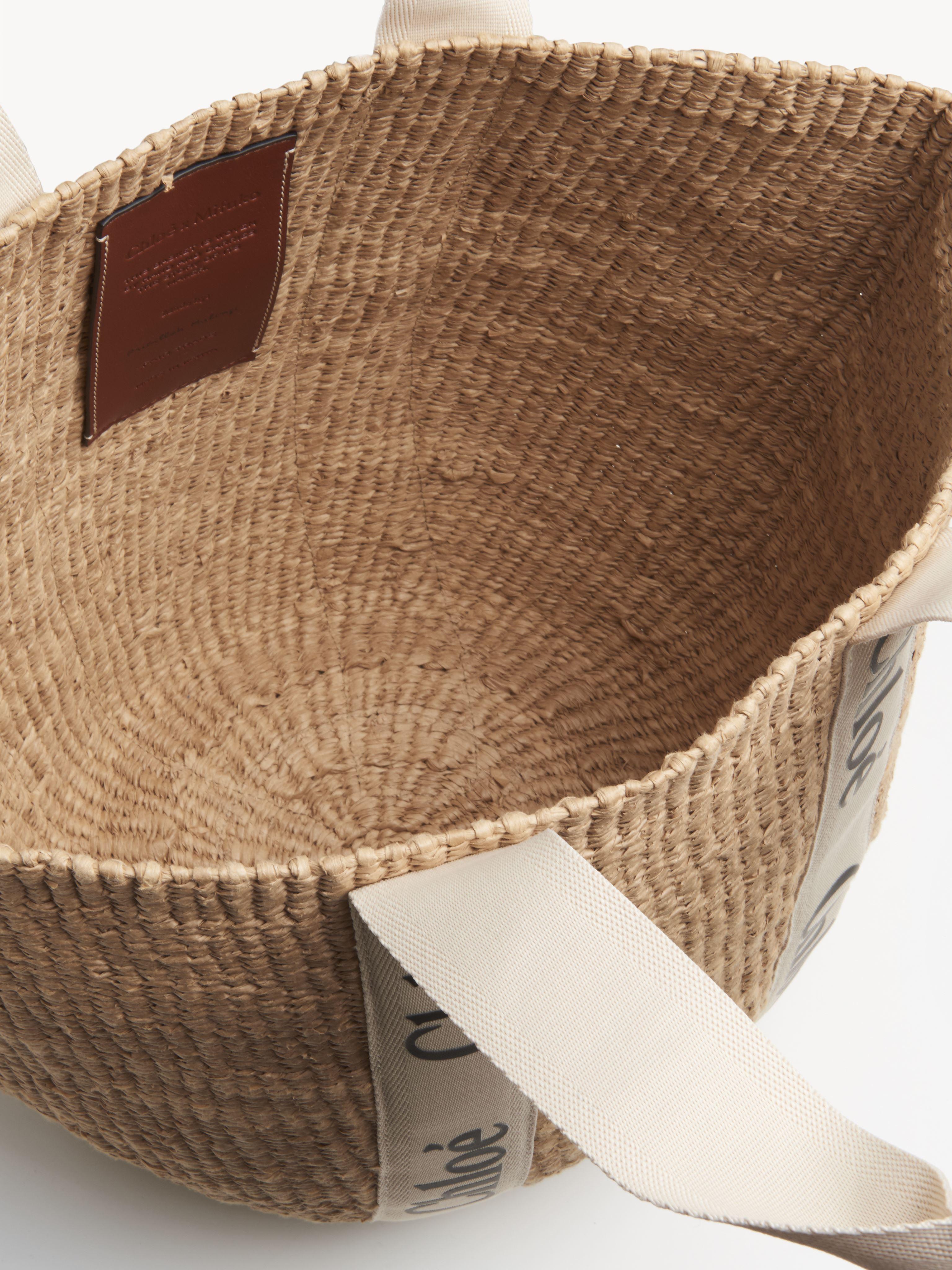Chloe Large Woody Basket In Natural Fibers in Brown Lyst