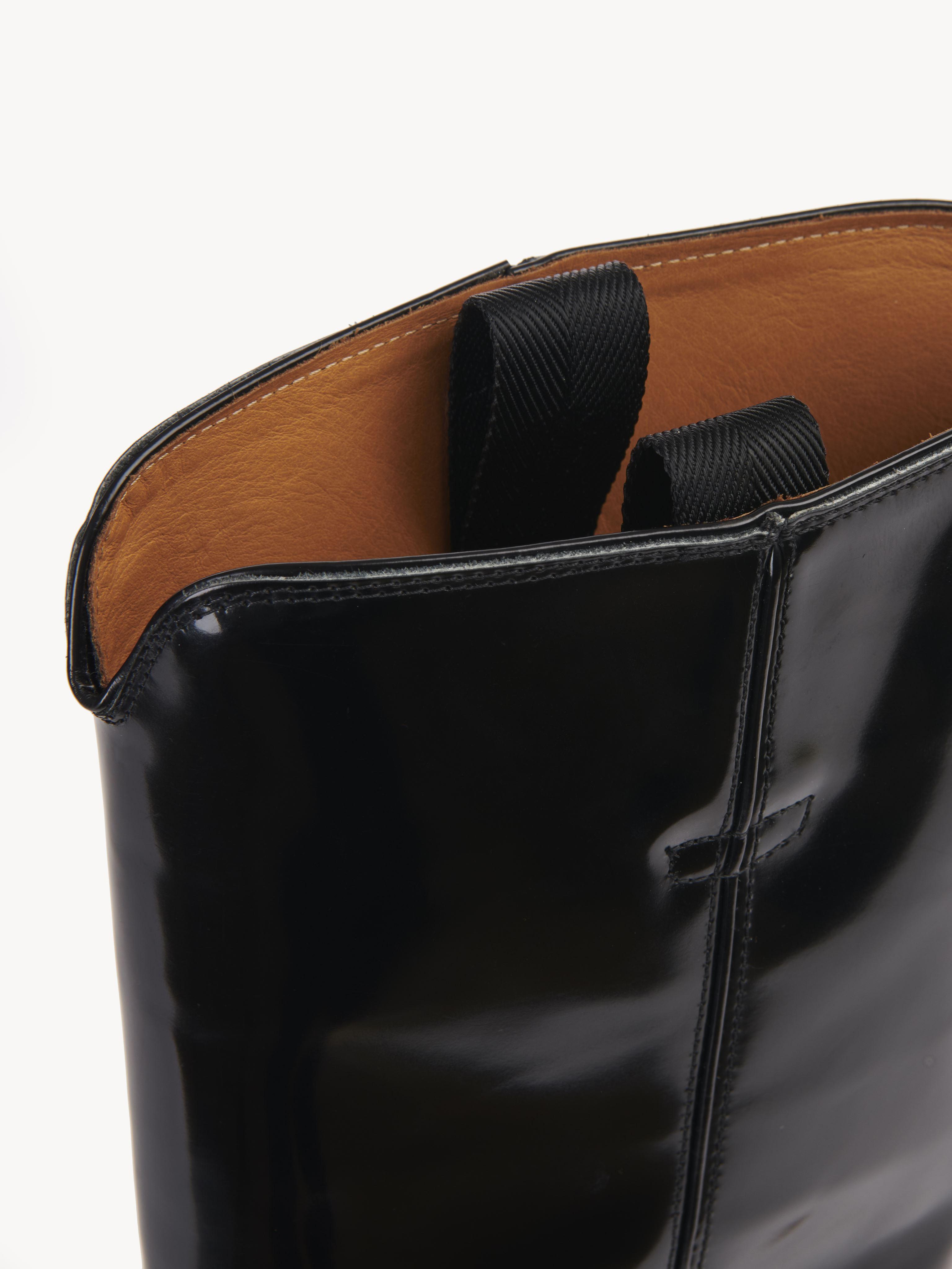 Chloé Nellie Texan Tall Boot in Black | Lyst