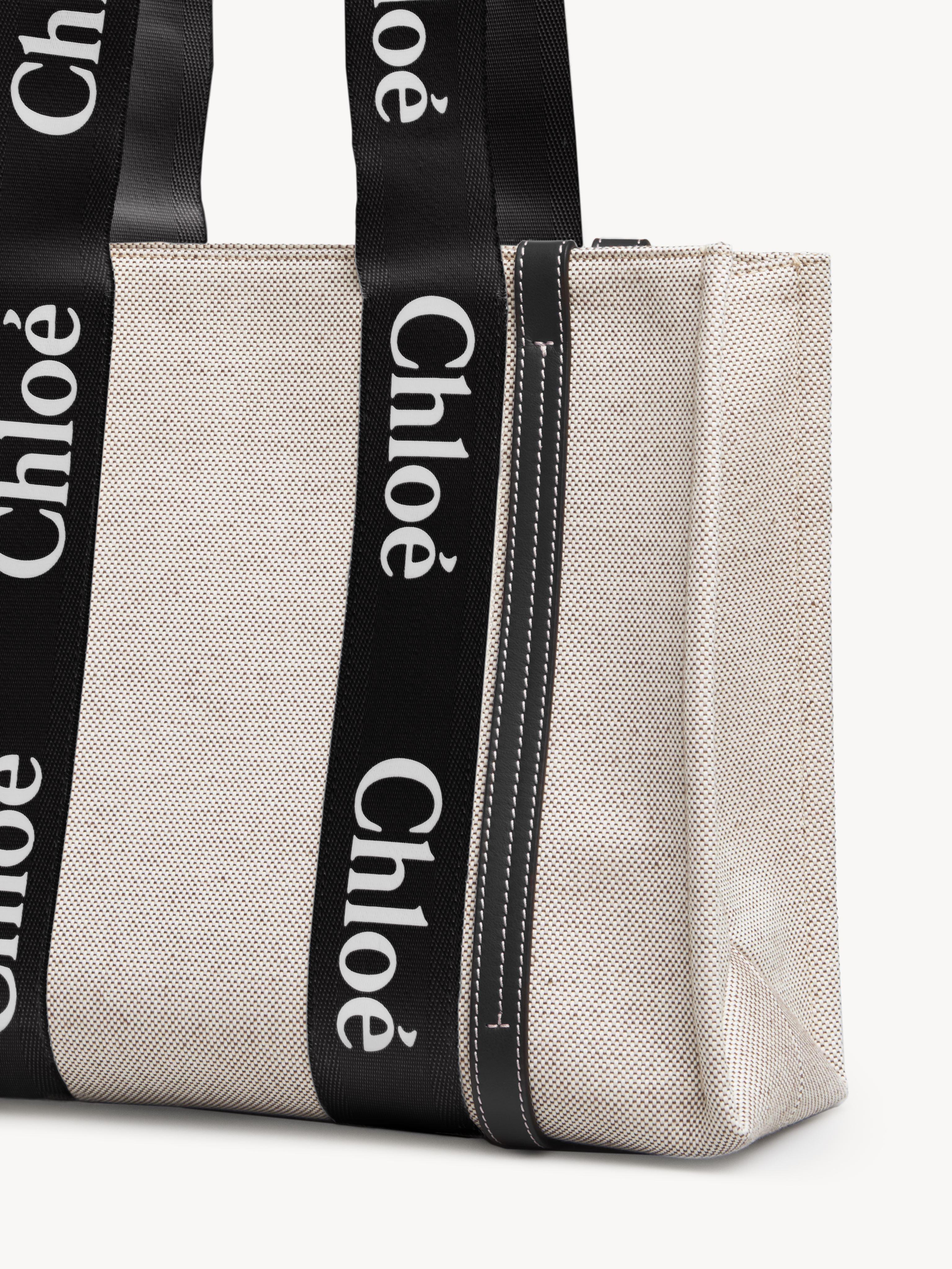 Chloé Medium Woody Tote Bag in Black | Lyst