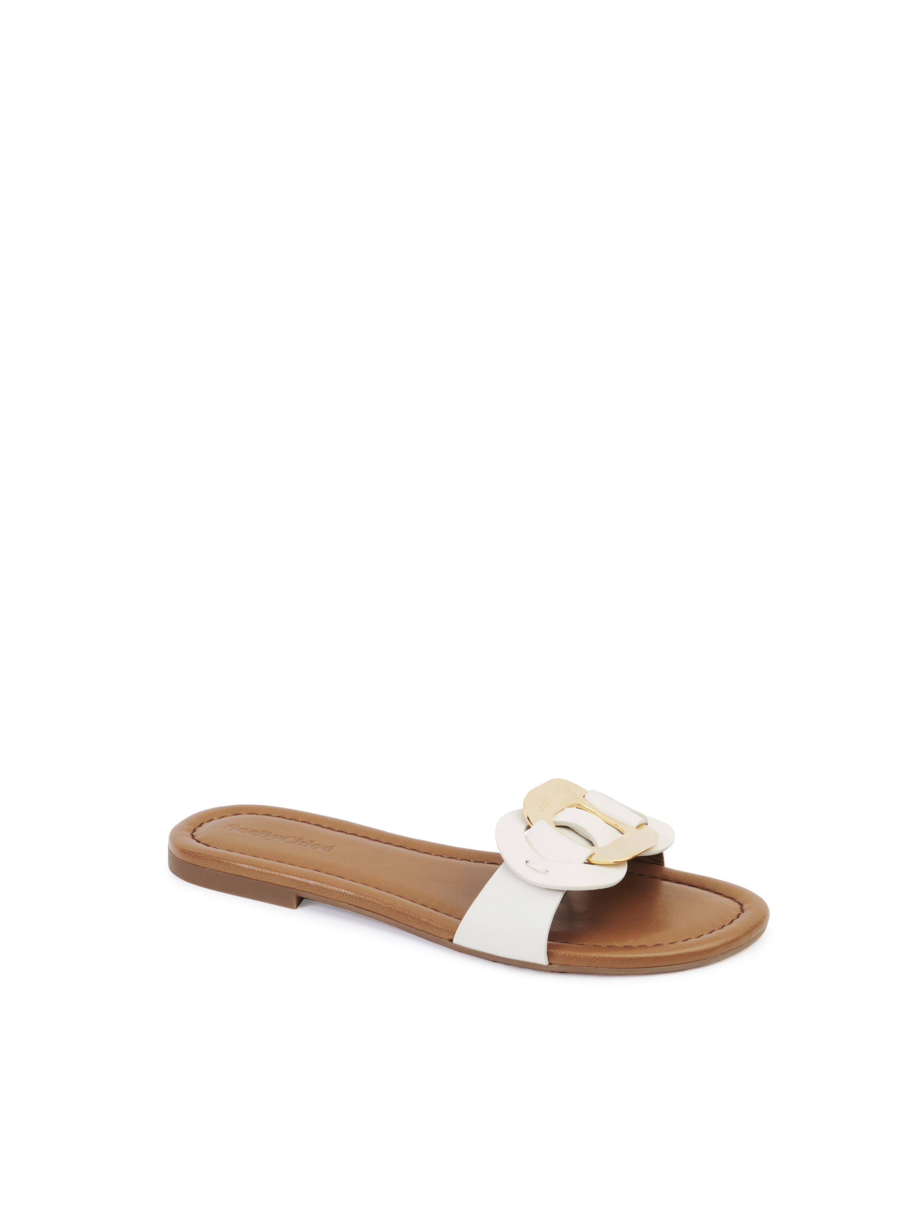 See By Chloé Chany Flat Mule in Natural | Lyst