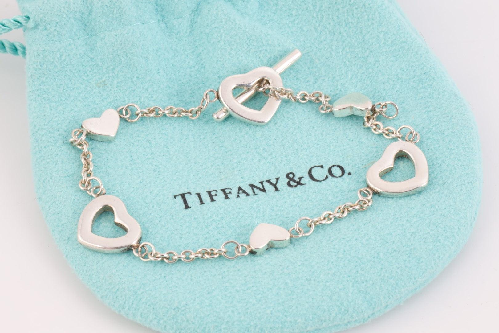 Chorost & Co. Tiffany & Co. 925 Silver Link Heart Bracelet (6.81g.) | Lyst