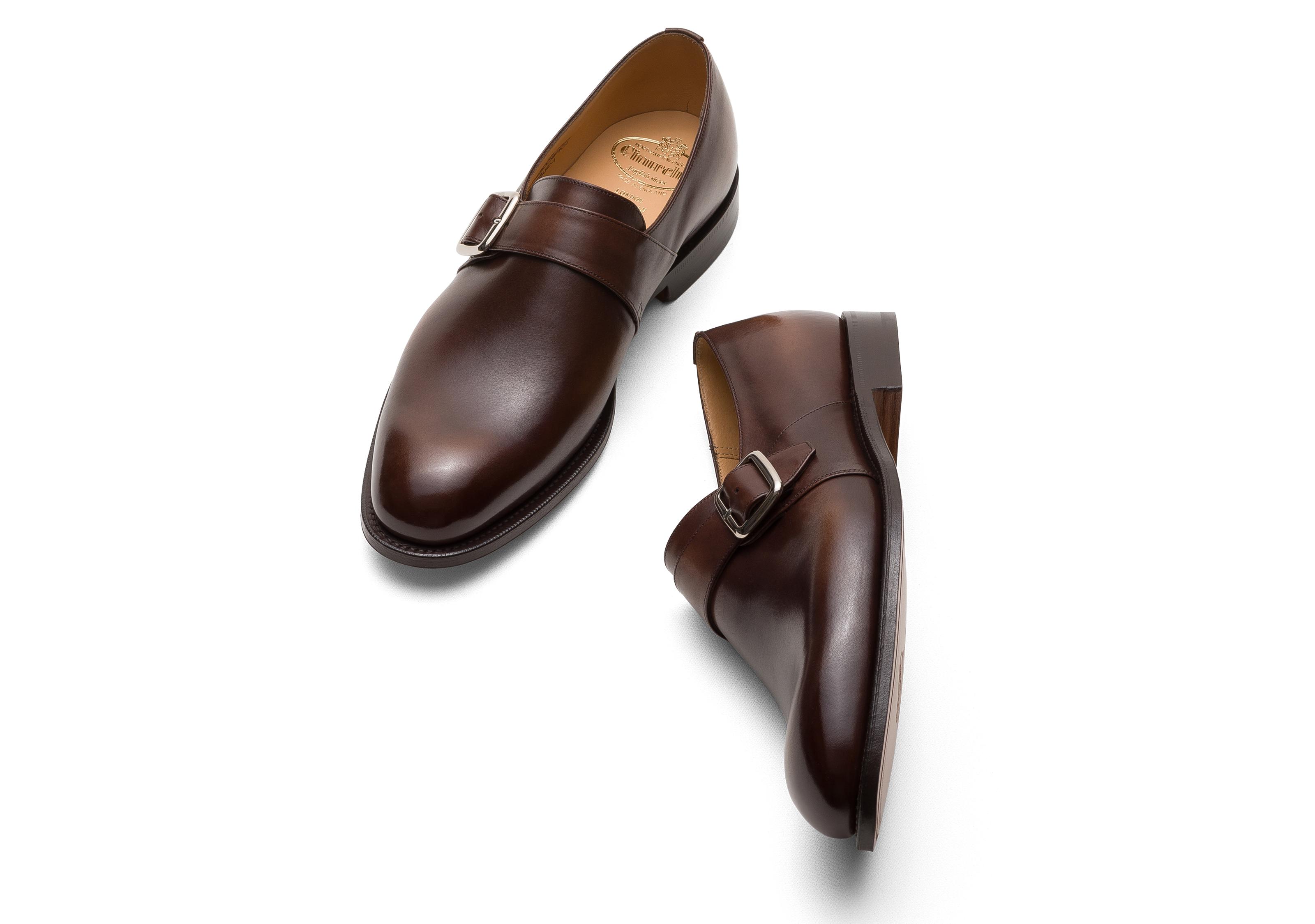 Church s Bleached Calfskin Monk Strap in Black for Men Lyst UK