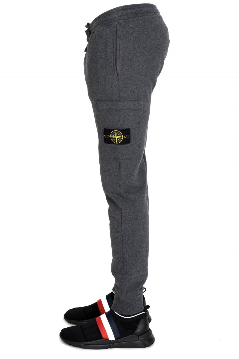 stone island grey joggers mens