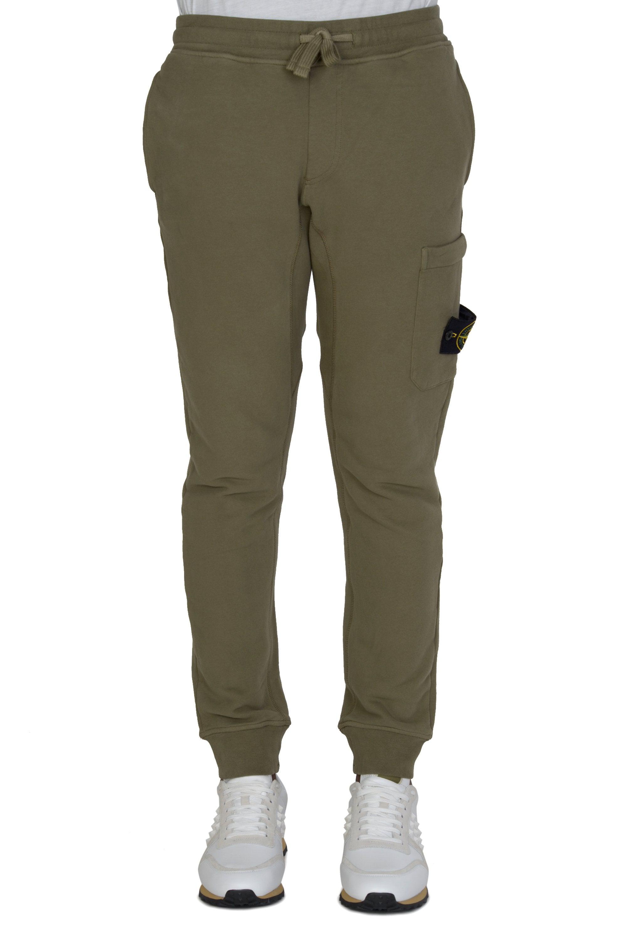 green stone island joggers