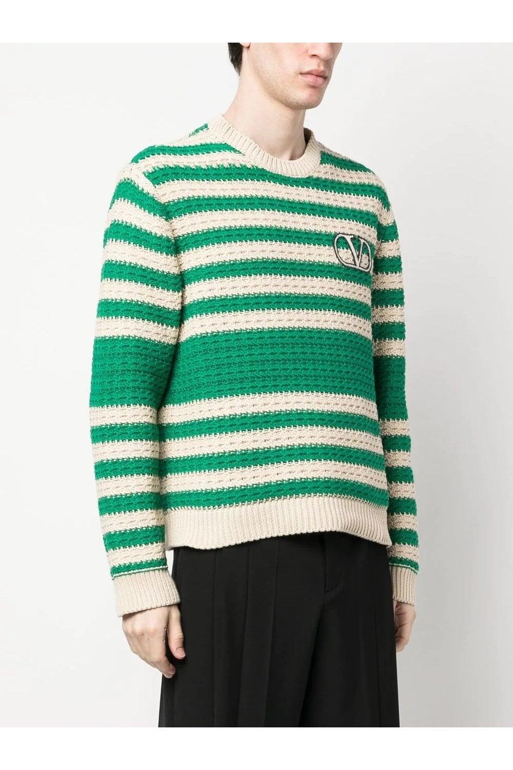 Striped green shop sweater