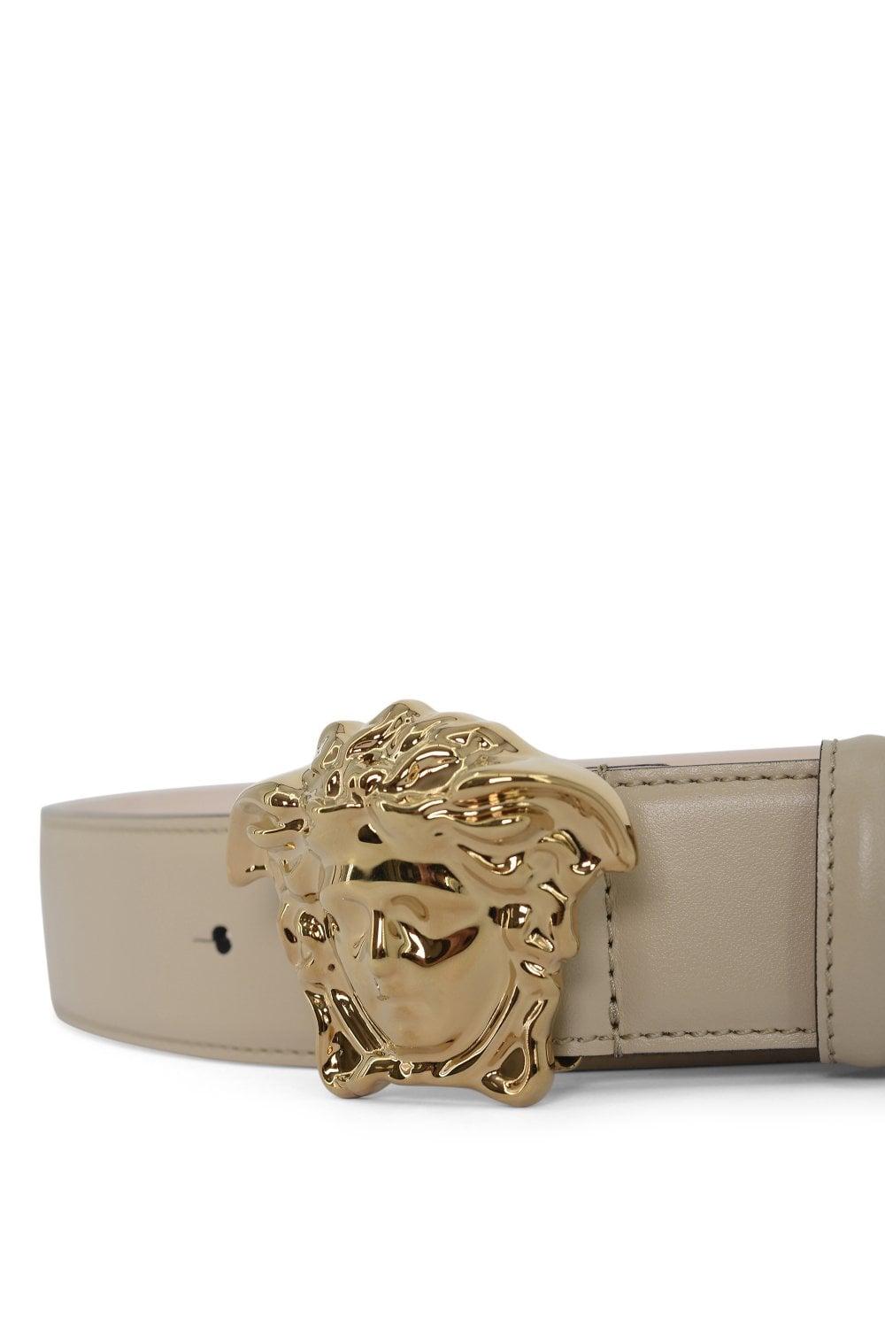 mens white versace belt