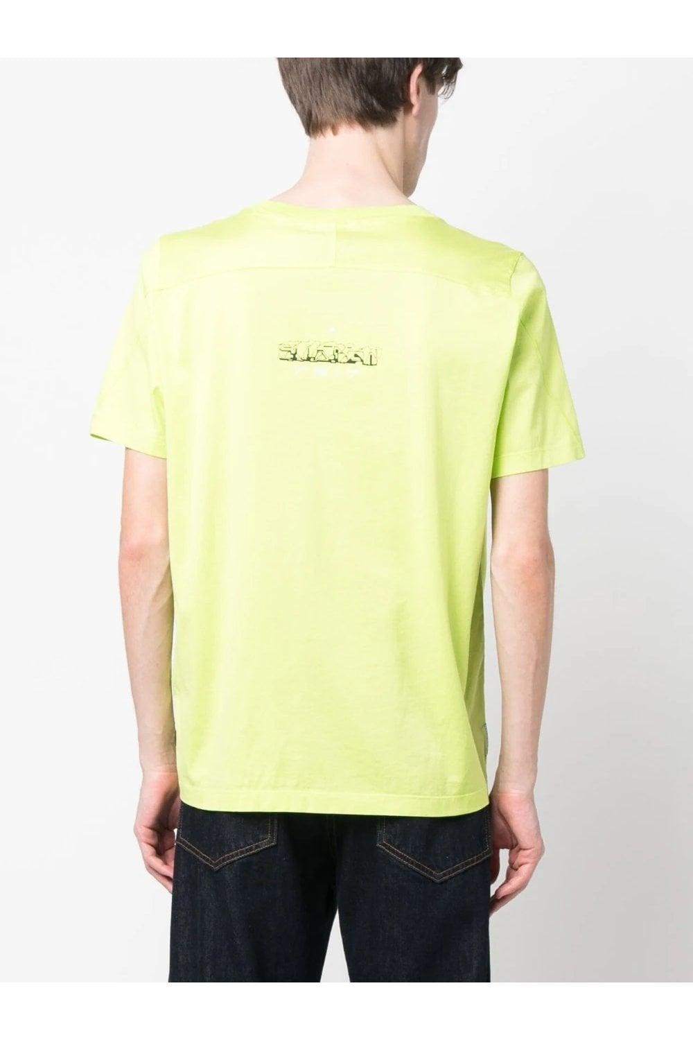 Stone Island Shadow Project Tab Branding Cotton T Shirt in Yellow for Men Lyst UK