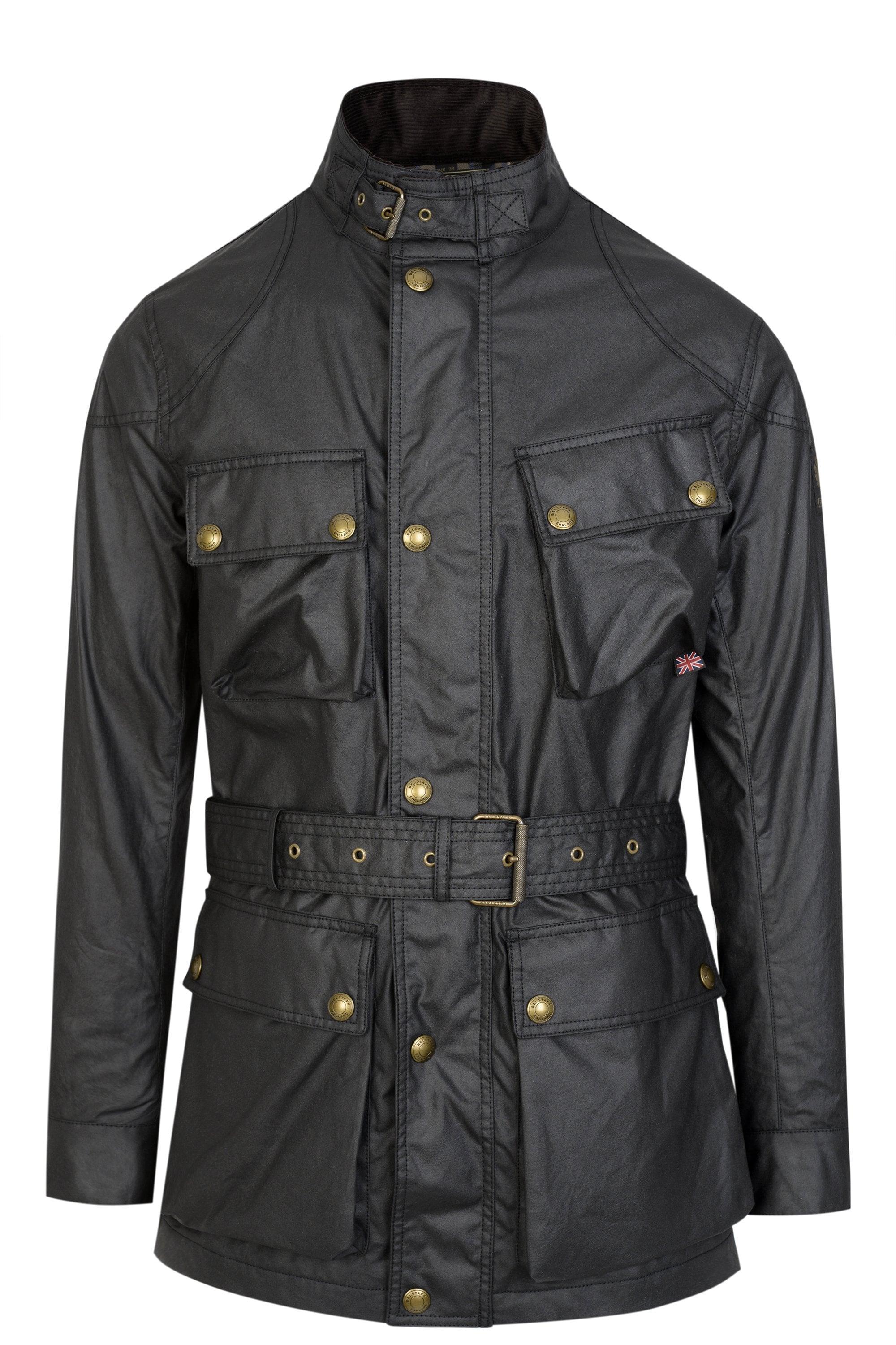 Belstaff Trialmaster Mahogany Wax Jacket in Black for Men Lyst UK