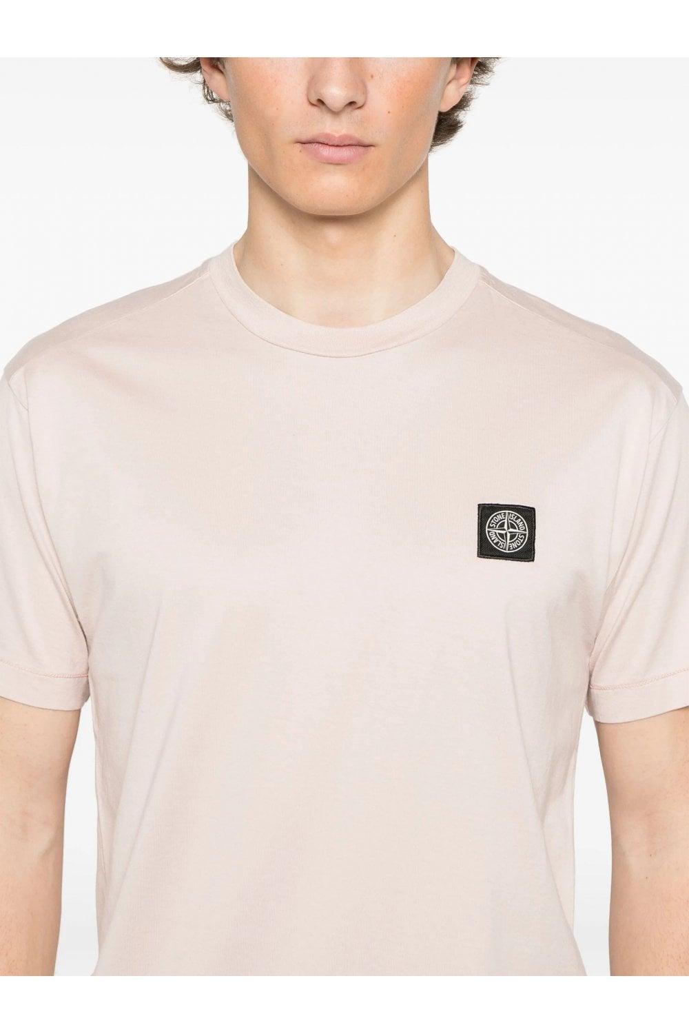 Stone Island Compass Patch Cotton T Shirt in Pink for Men Lyst UK