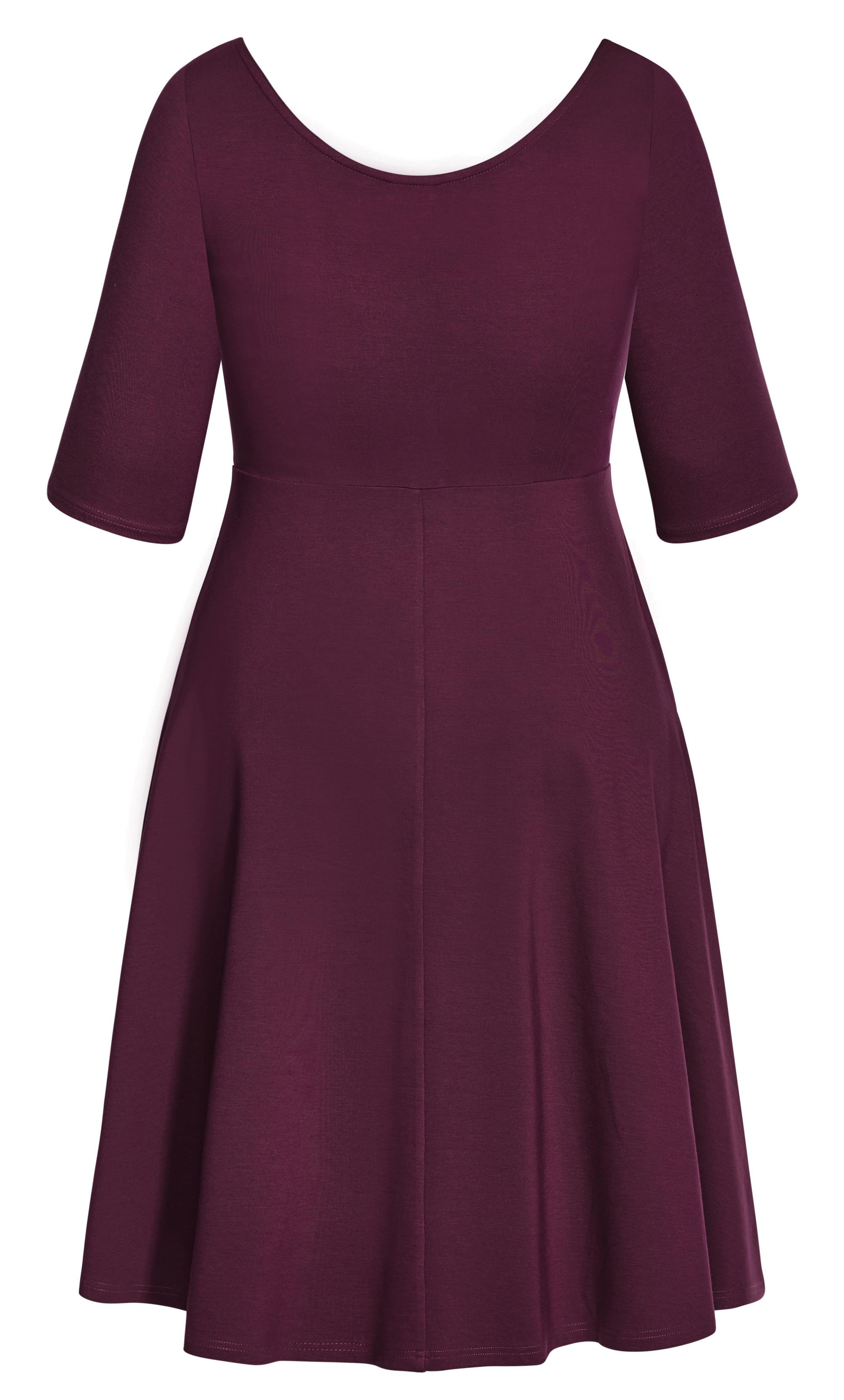 City Chic Synthetic Cute Girl Elbow Sleeve Dress in Plum (Purple) Lyst
