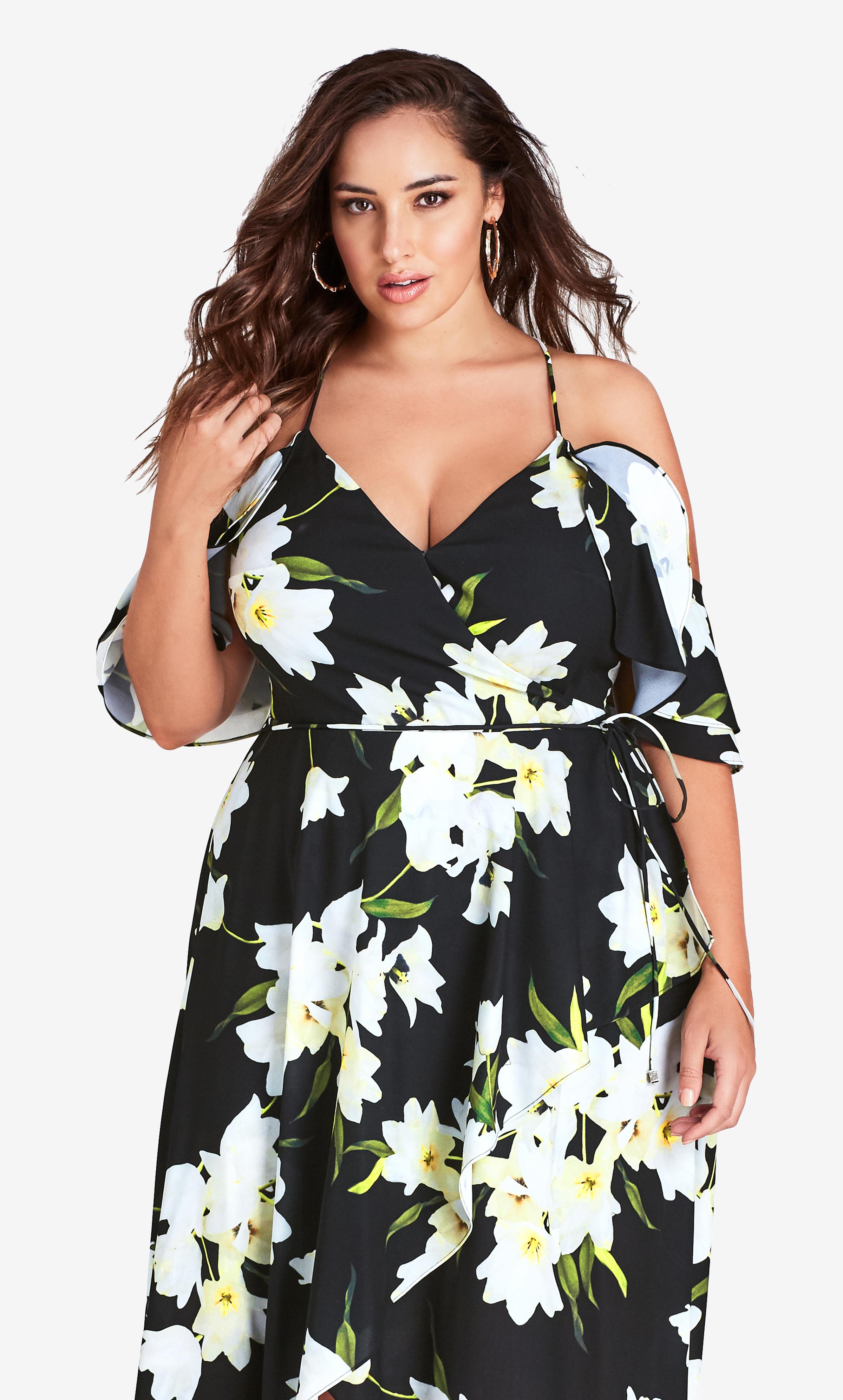 city chic floral maxi dress