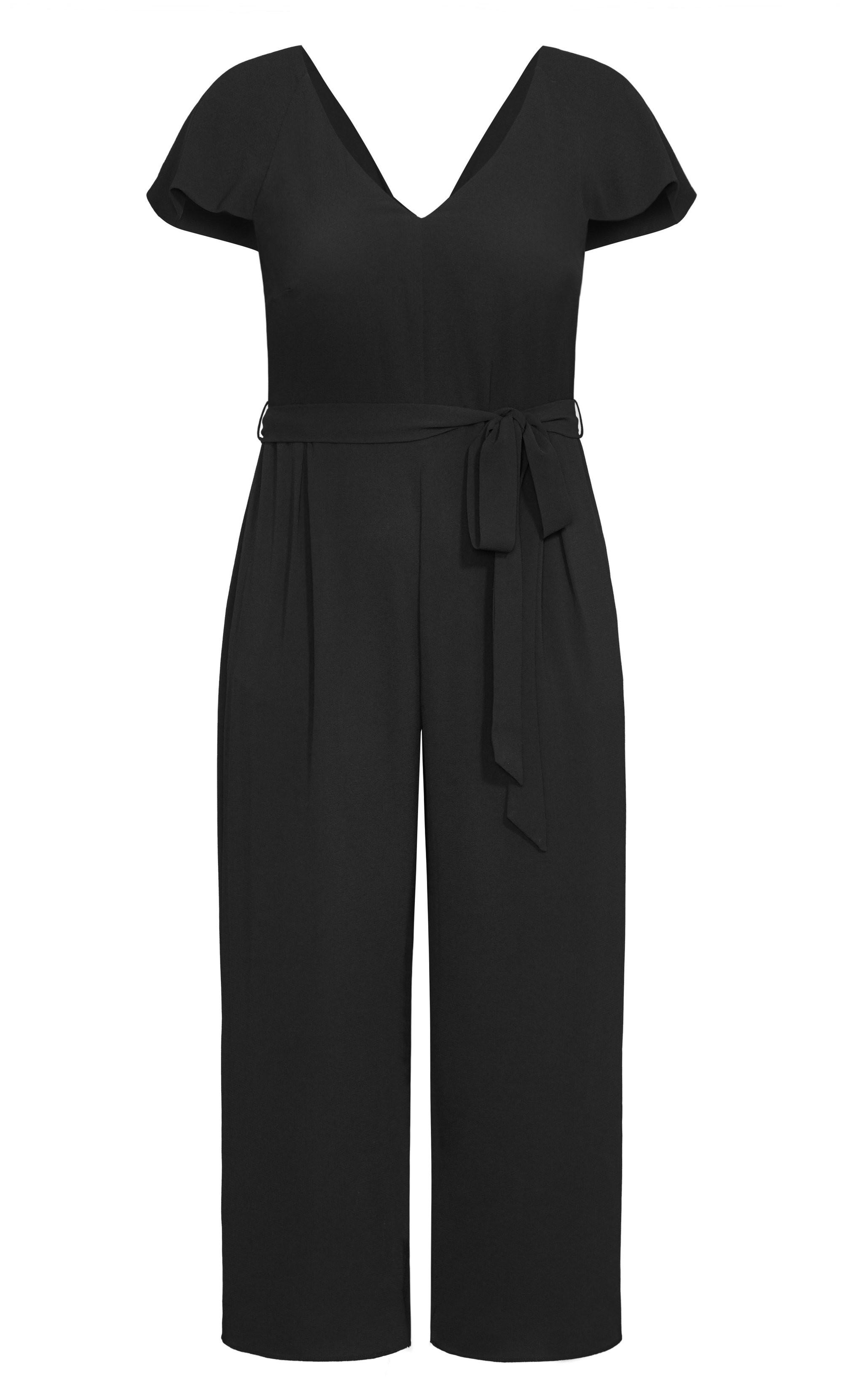 City Chic Synthetic Wrap Around Jumpsuit in Black - Save 71% - Lyst