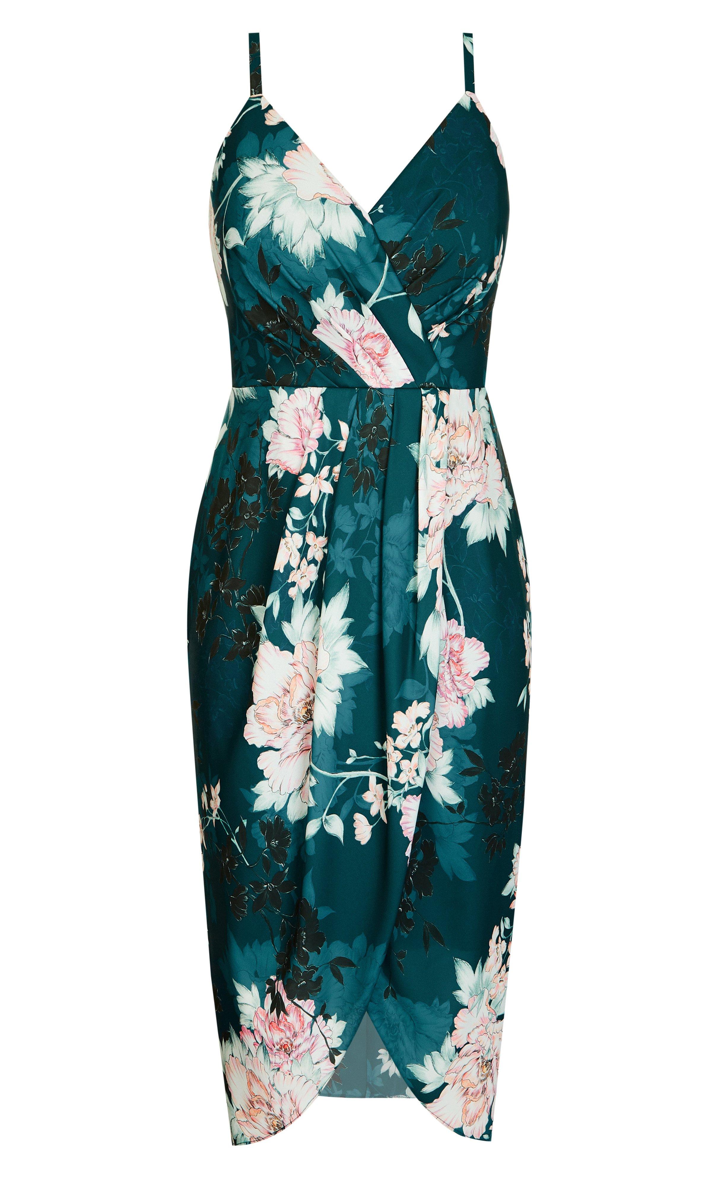 jade blossom maxi dress
