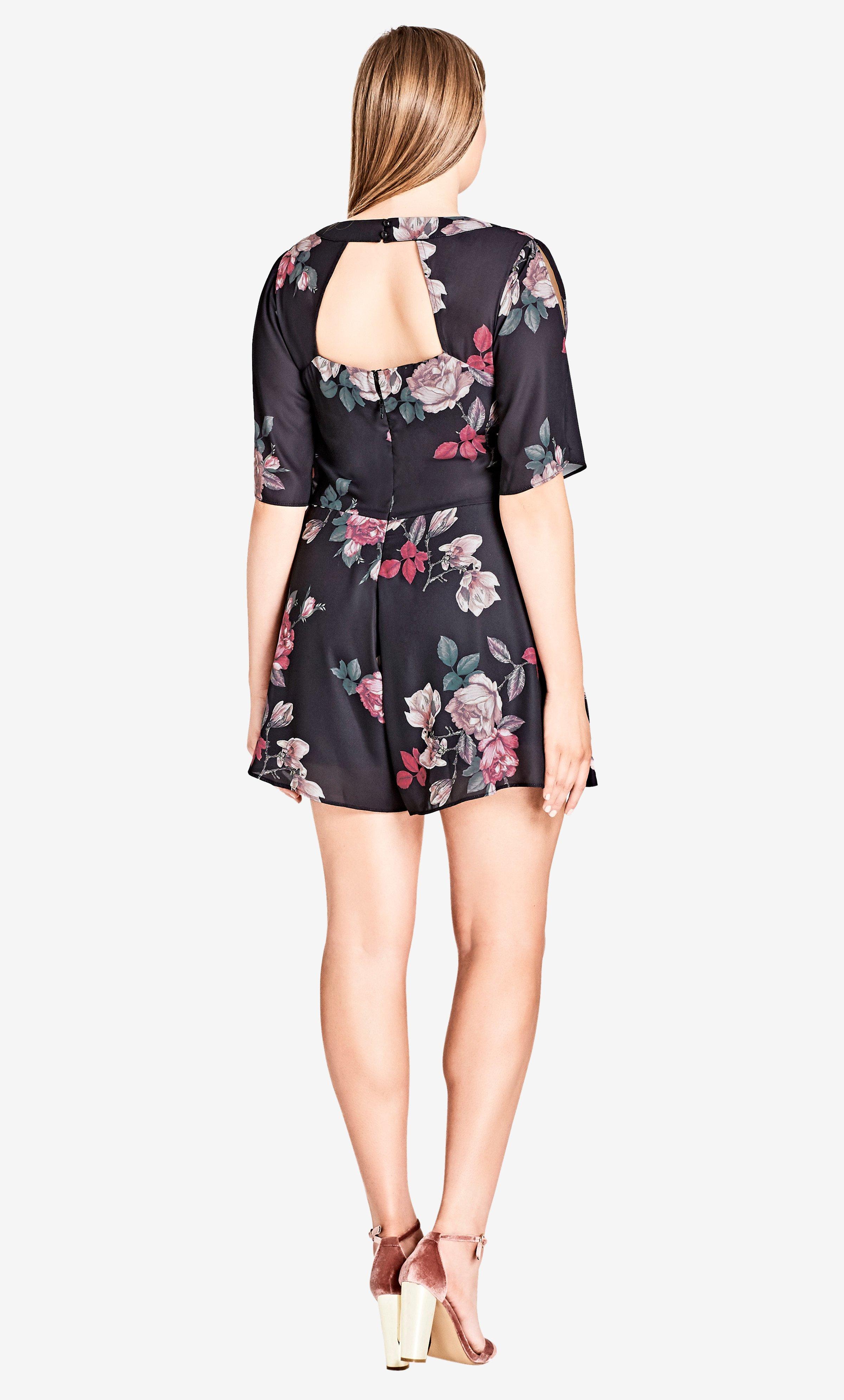 city chic black playsuit