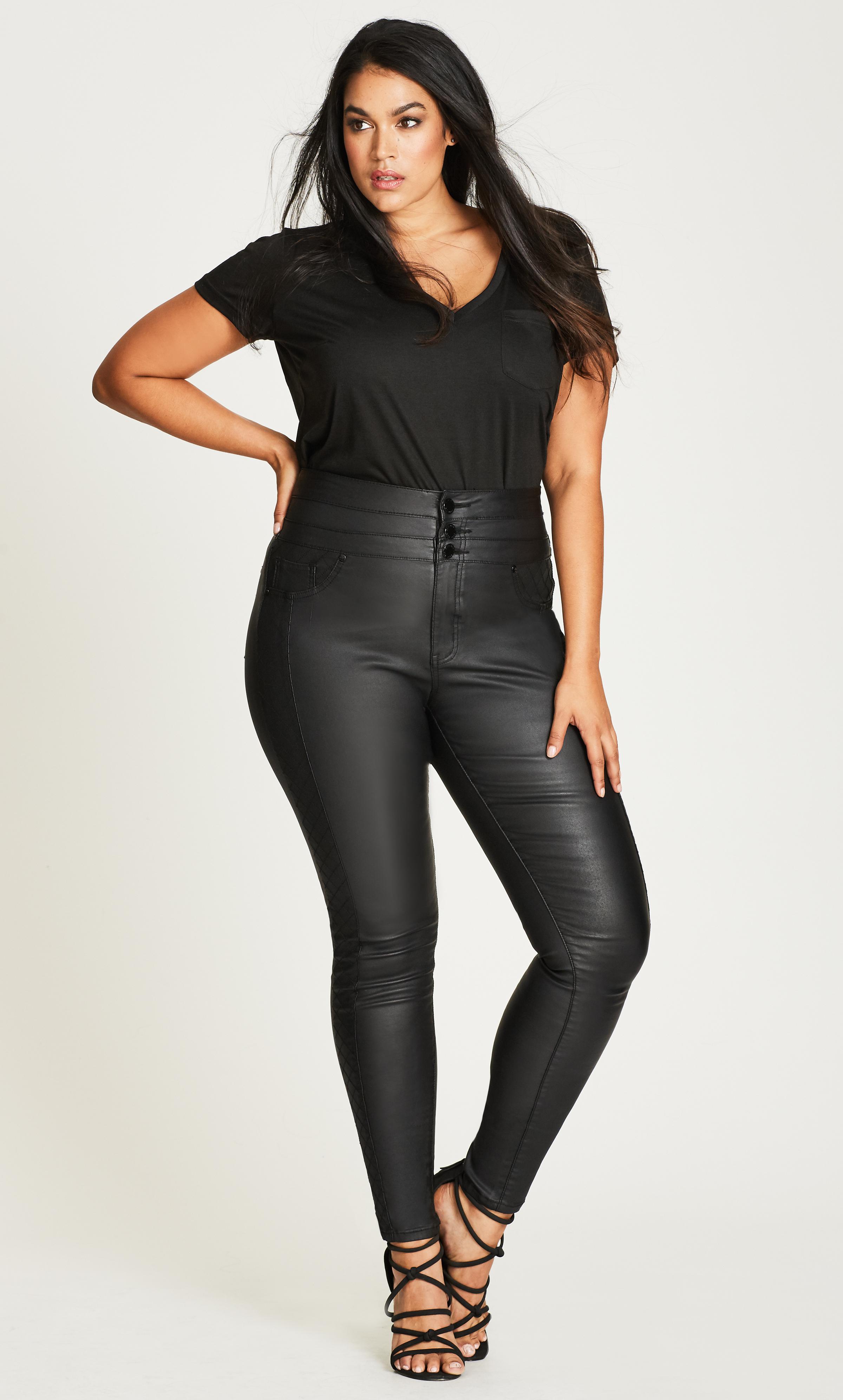 city chic wet look jeans