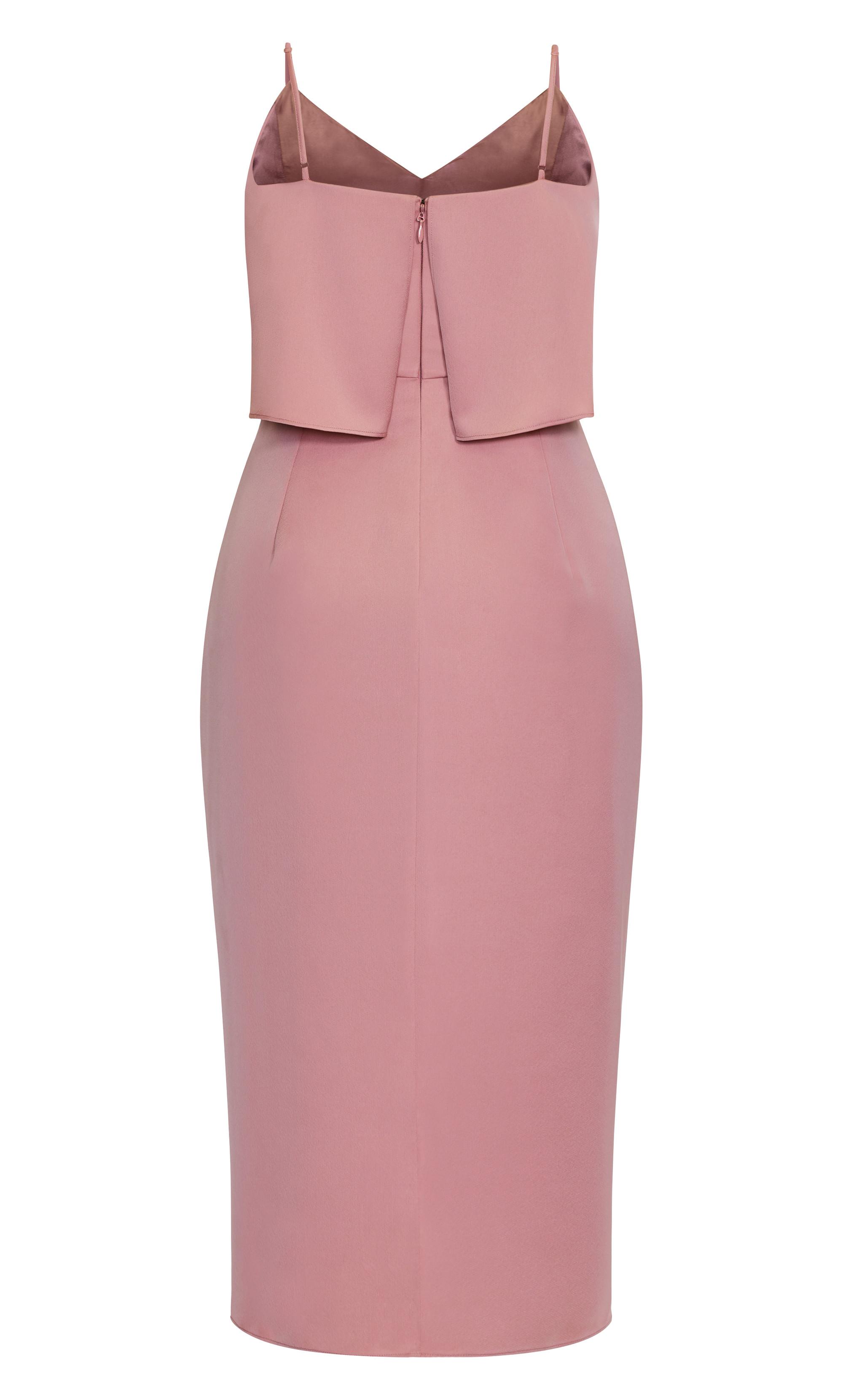 City Chic Satin Baby Frill Dress in Baby Blush (Pink) - Lyst