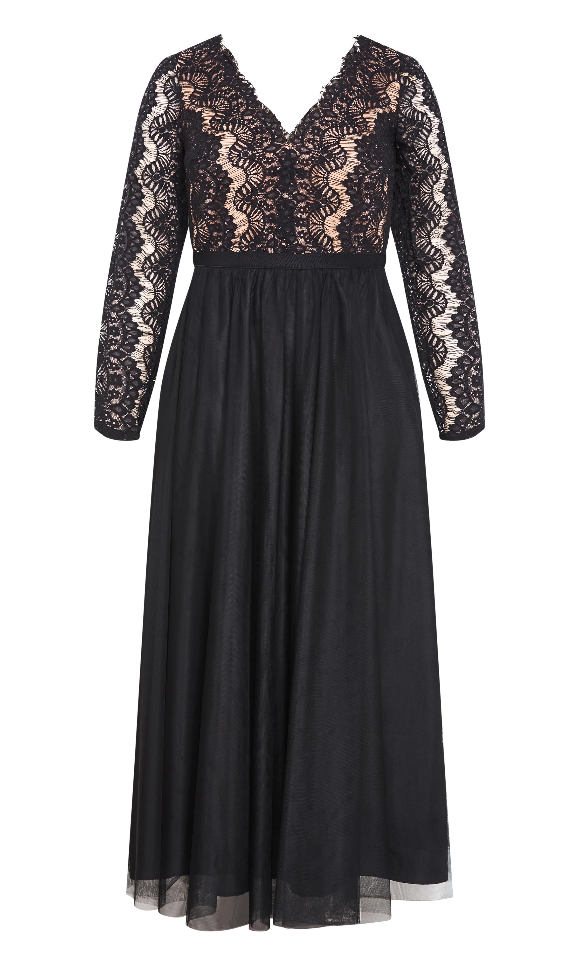 City Chic Plus Size Rare Beauty Maxi Dress in Black | Lyst