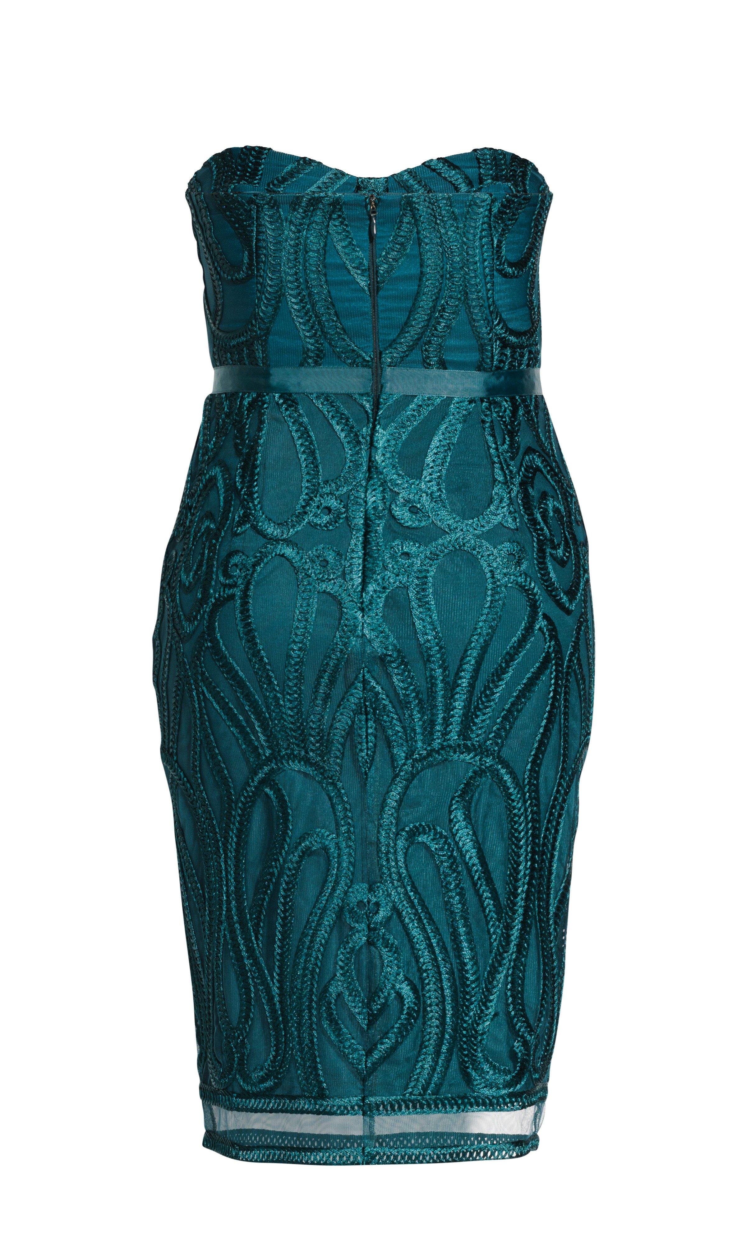 city chic emerald green dress