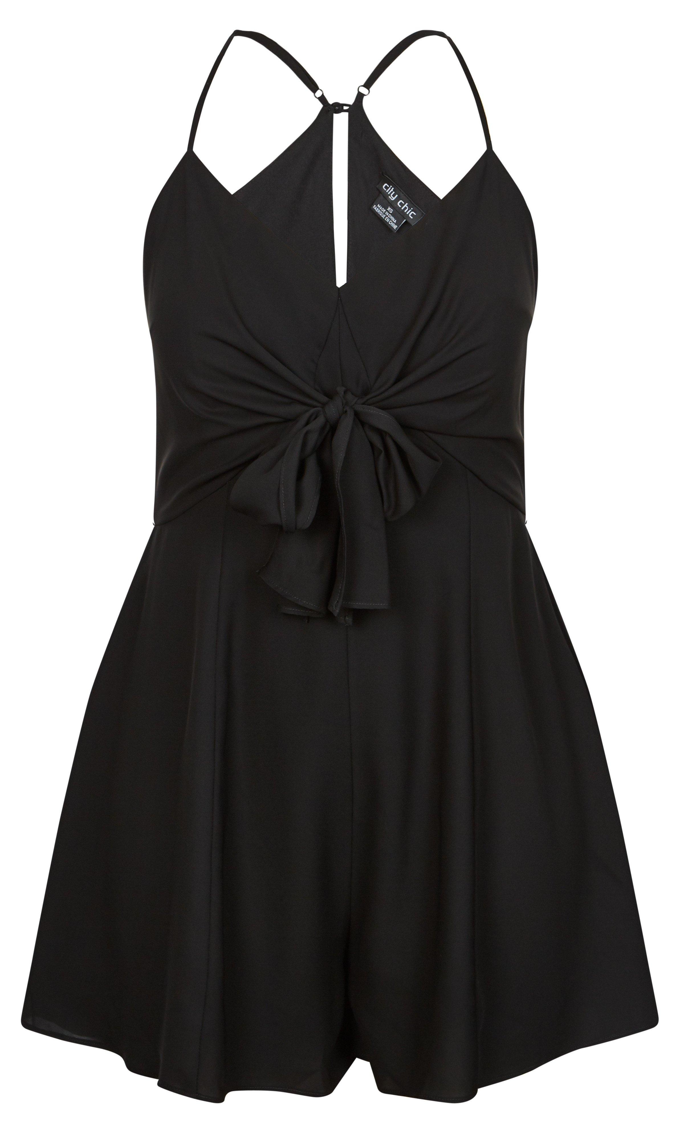 city chic black playsuit