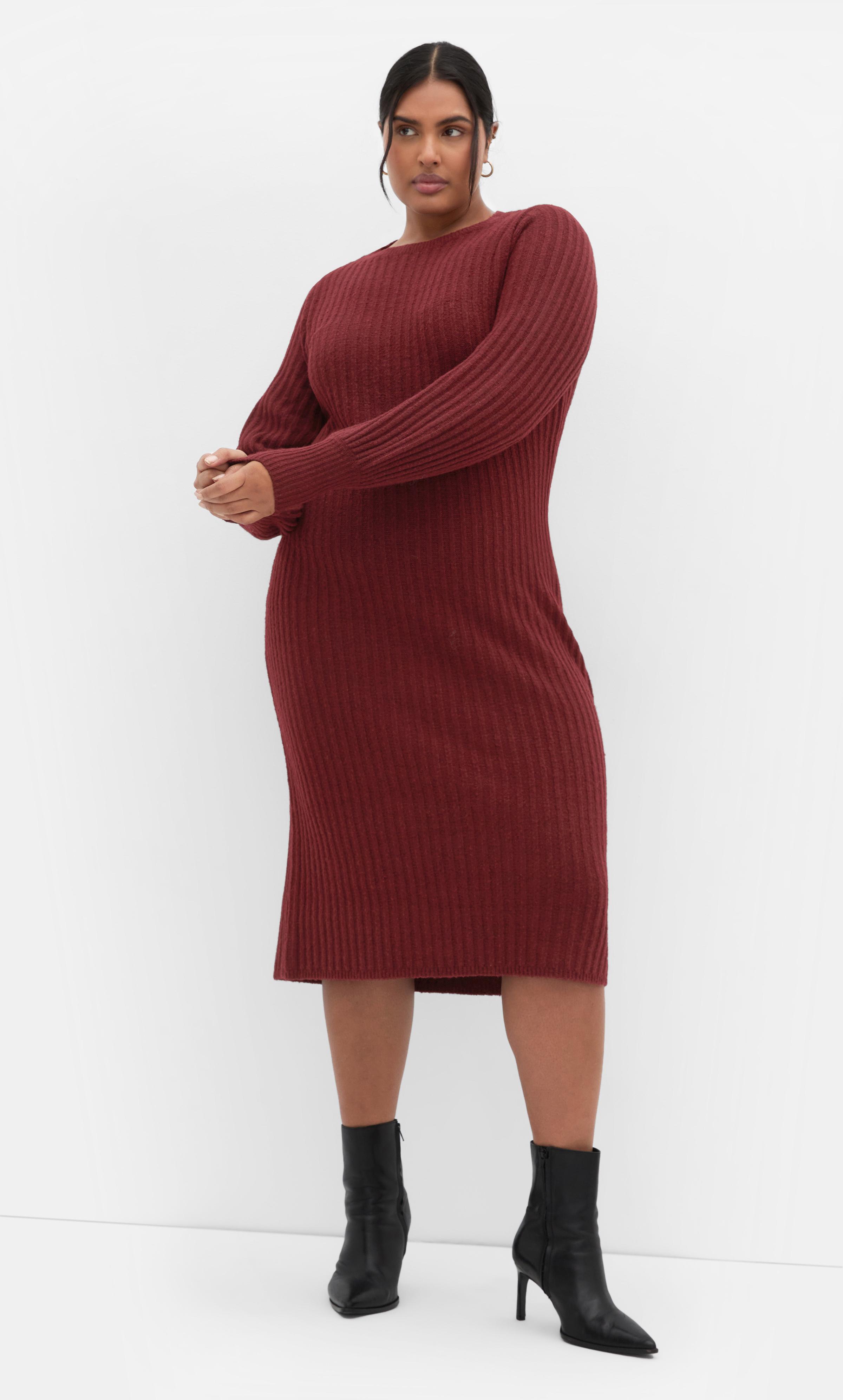 formal plus size sweater dress Palm Vee Maxi Dress – KOOKAÏ Australia main image 0
