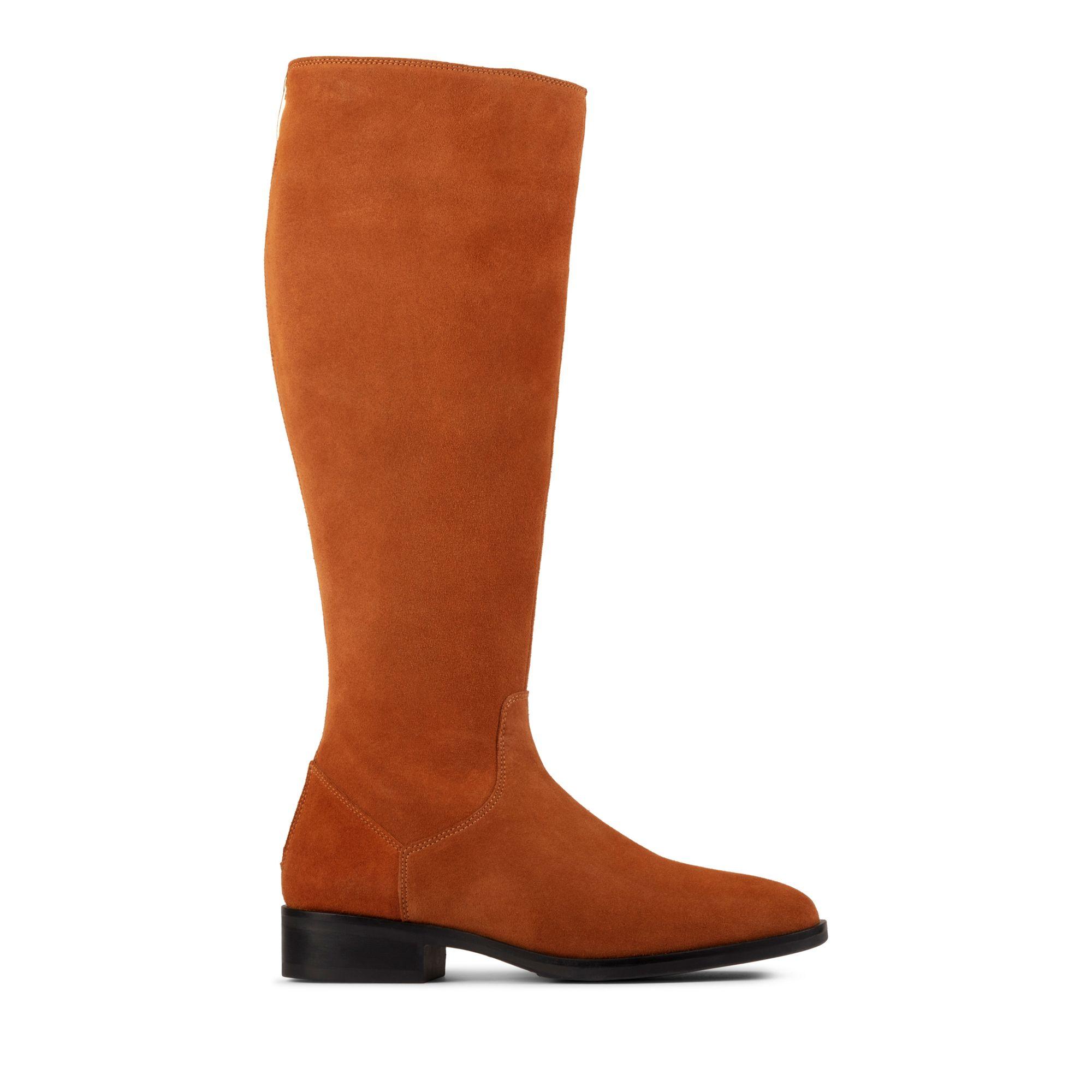 clarks knee high suede boots