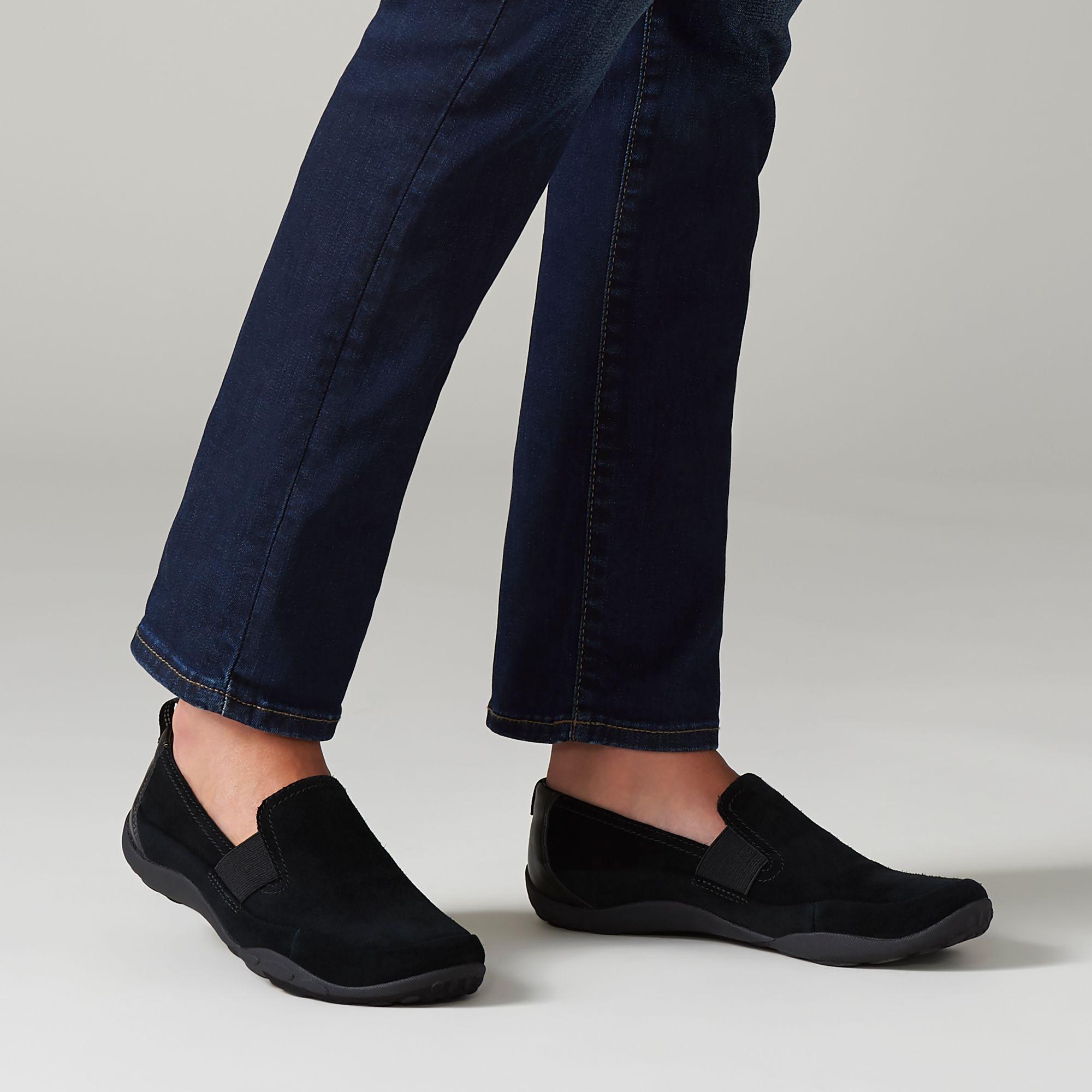 clarks haley park slip on casual shoes