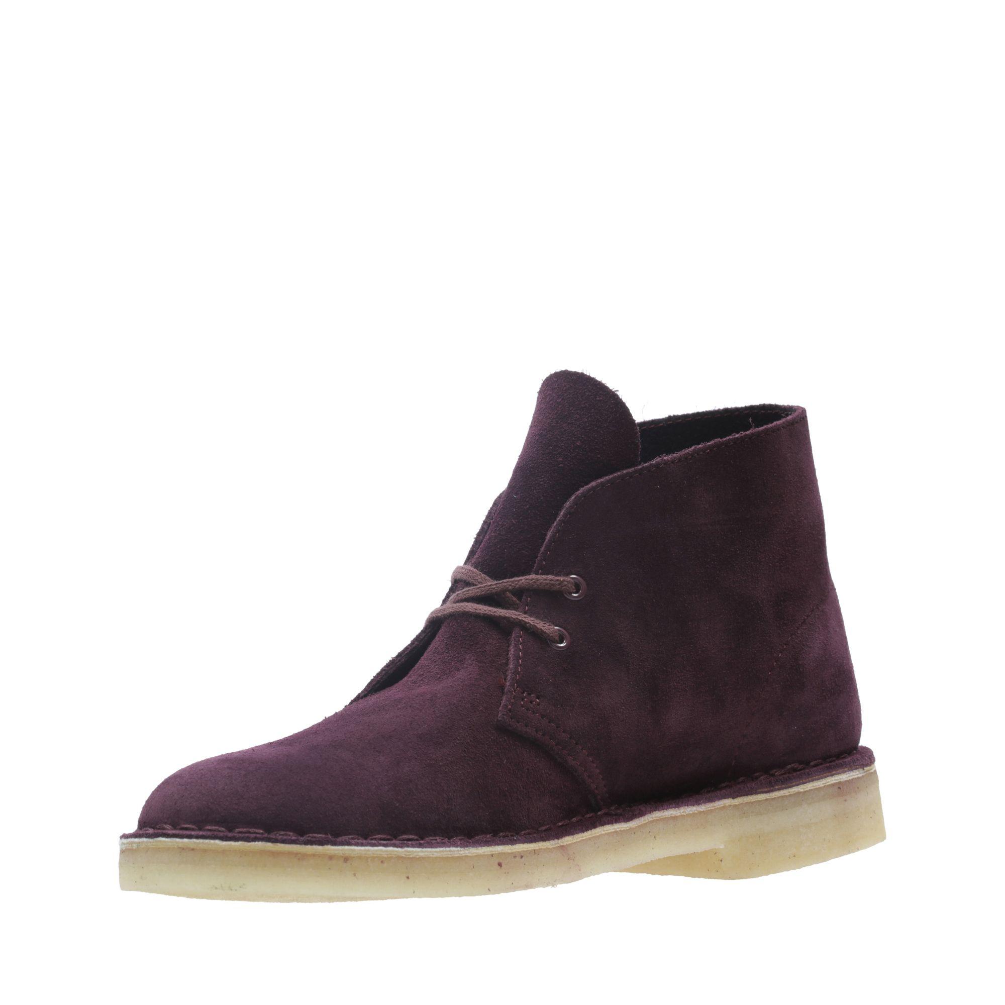 clarks bordeaux desert boots