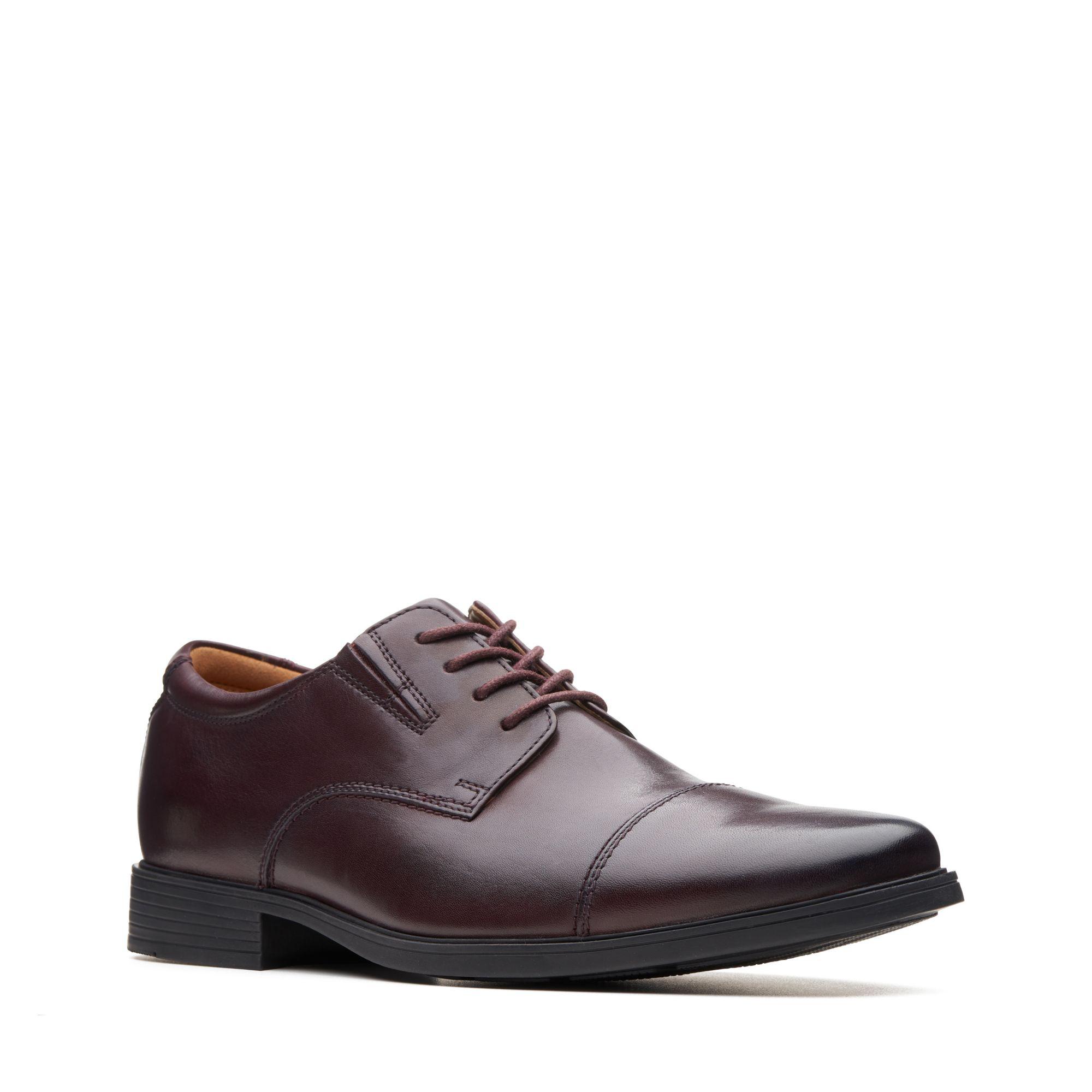 Clarks Mens Tilden Walk Oxford Shoes Brown Leather UK Size 8 G 