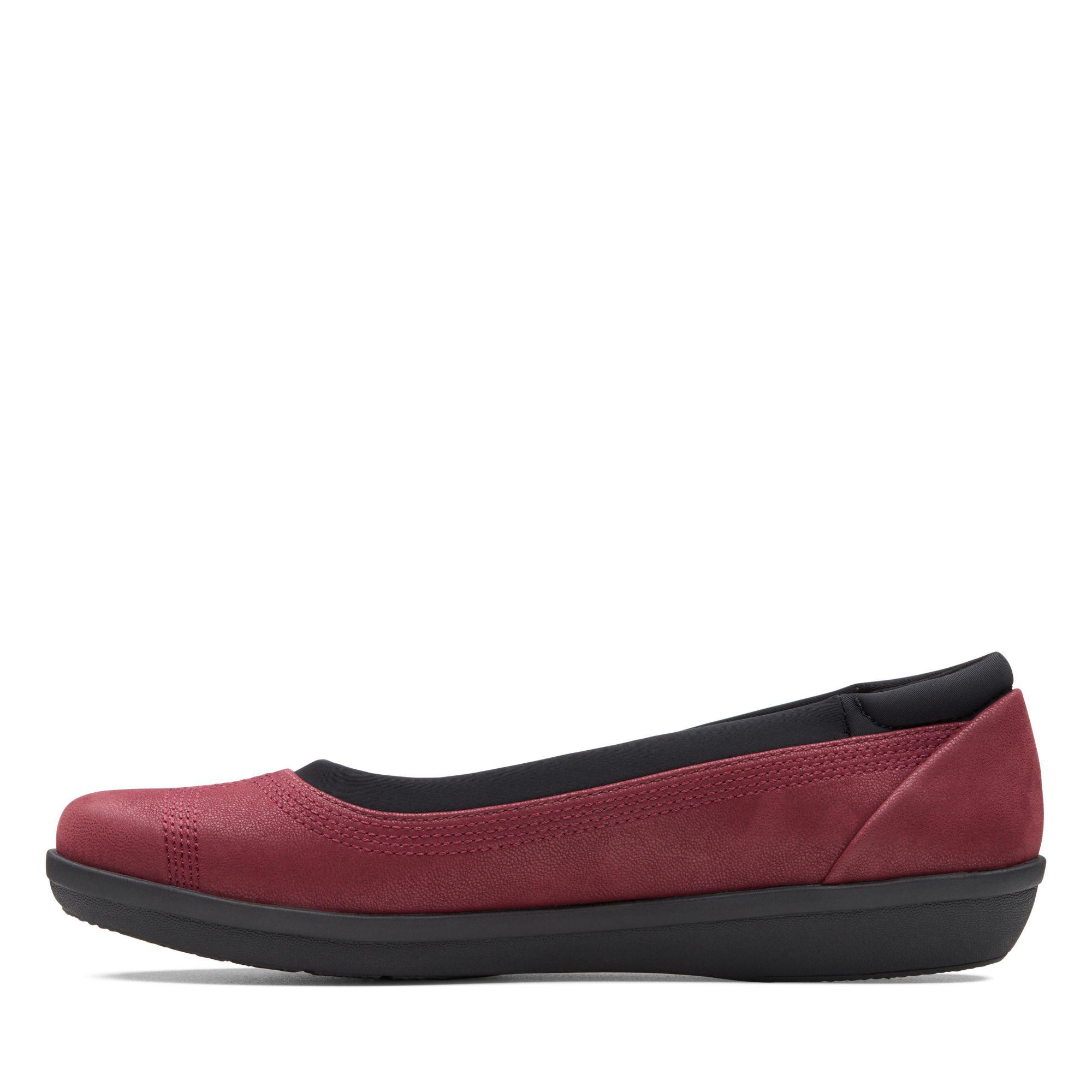 clarks ayla low burgundy