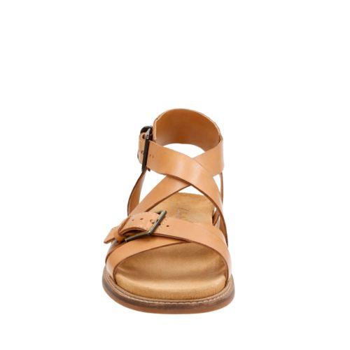 Clarks Leather Corsio Bambi Sandals in Light Tan Leather (Brown) - Lyst