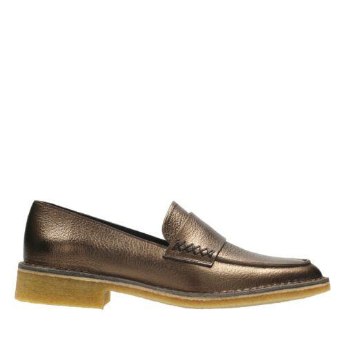 Clarks Leather Friya Loafer in Bronze Leather (Brown) - Lyst