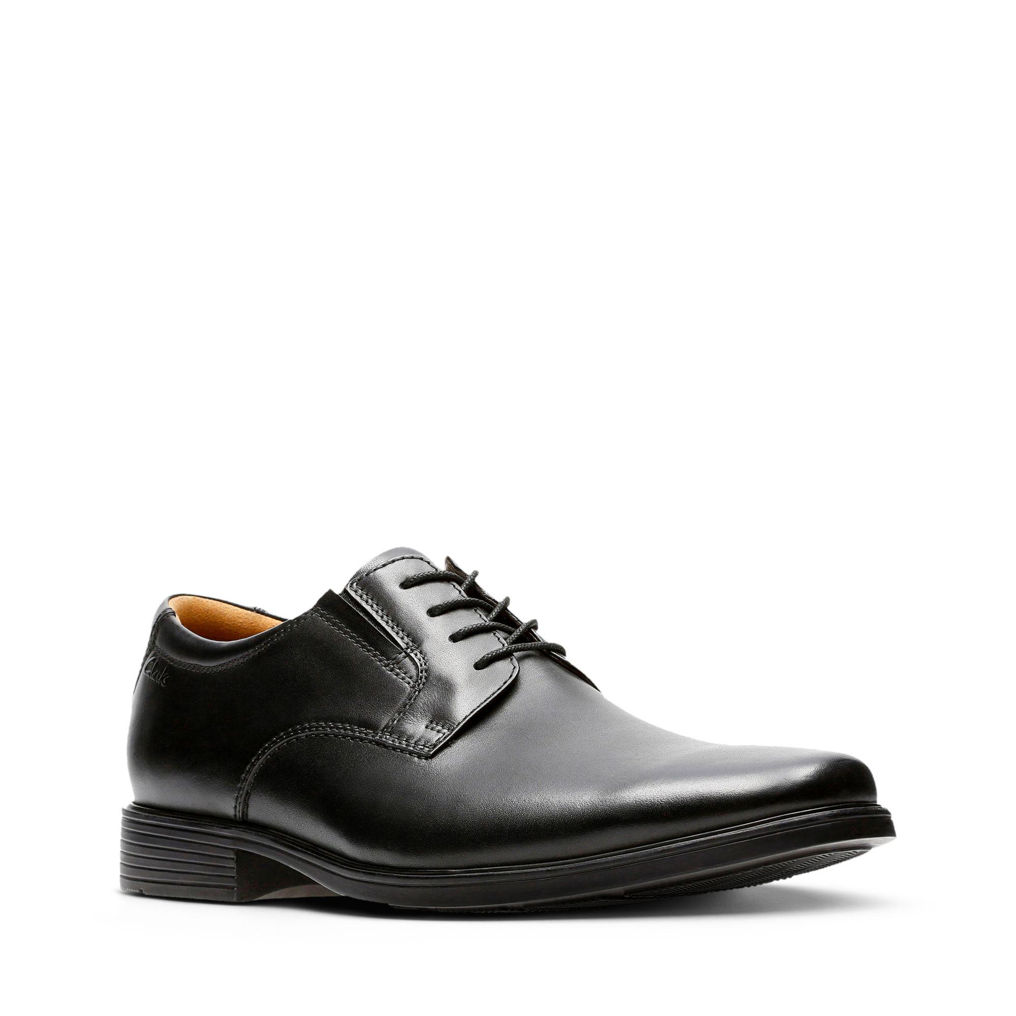 Clarks Leather Tilden Cap Oxford Shoe in Black Leather (Black) for Men ...