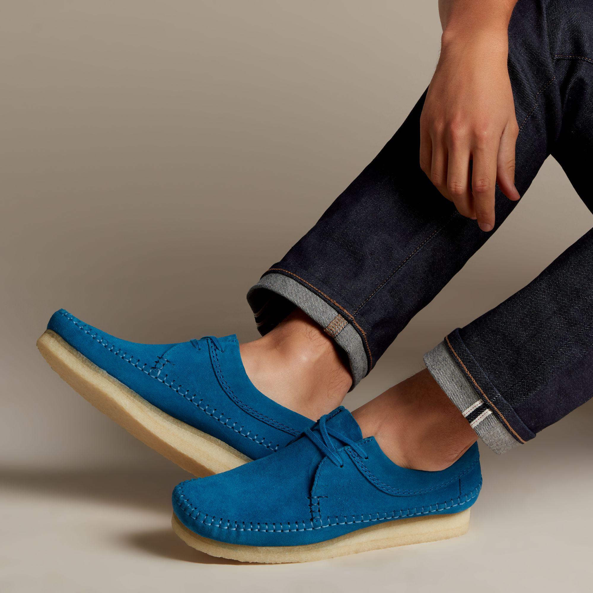 clarks weaver blue