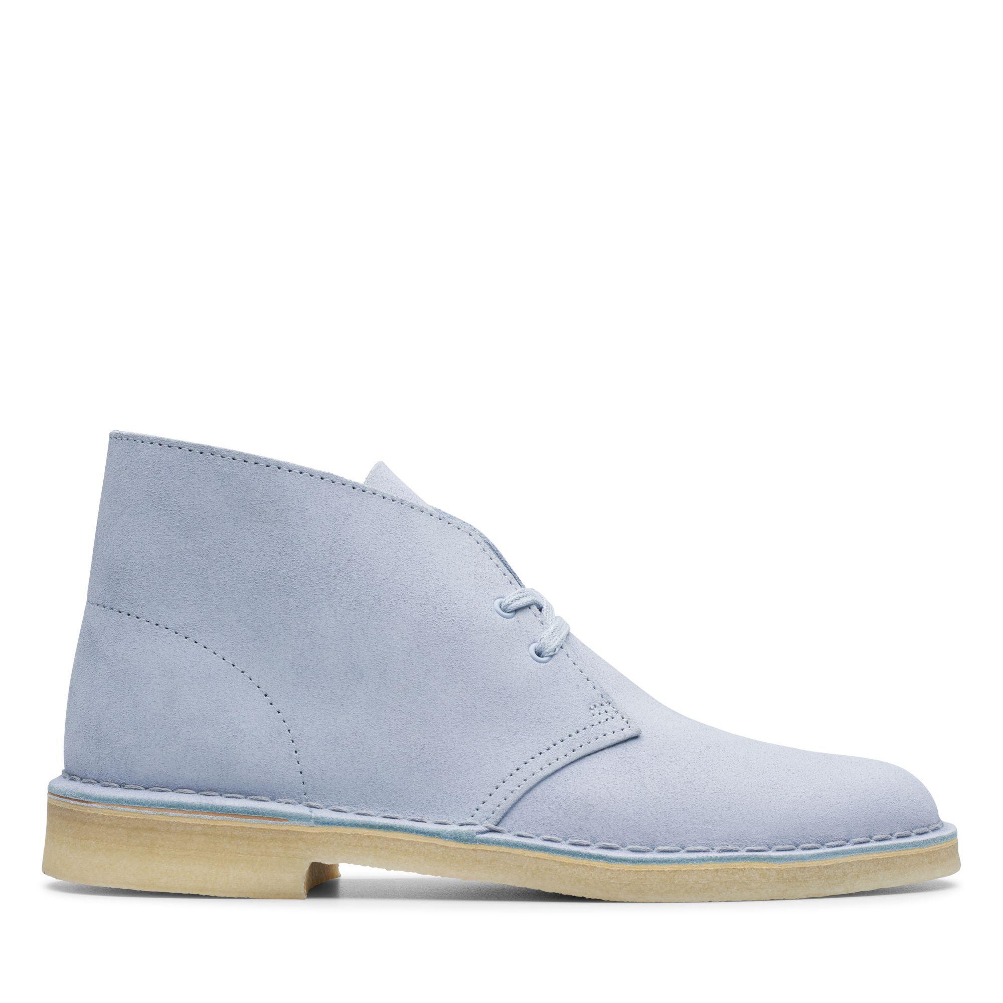 Clarks Suede Desert Boot in Cool Blue 