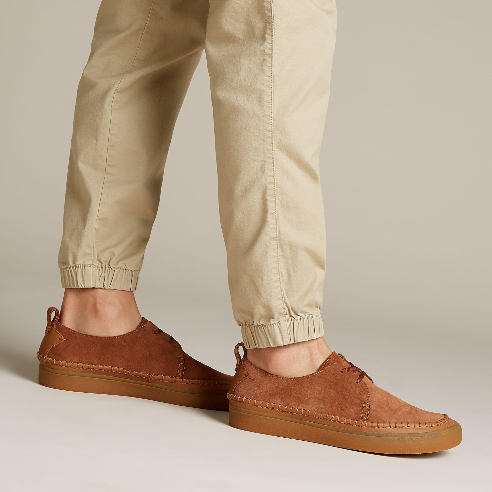 Clarks Lace Kessell Craft in Tan Suede 