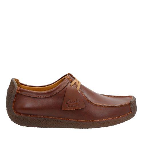 Clarks Originals Natalie Men's Chestnut Leather Casual Shoes 26134201