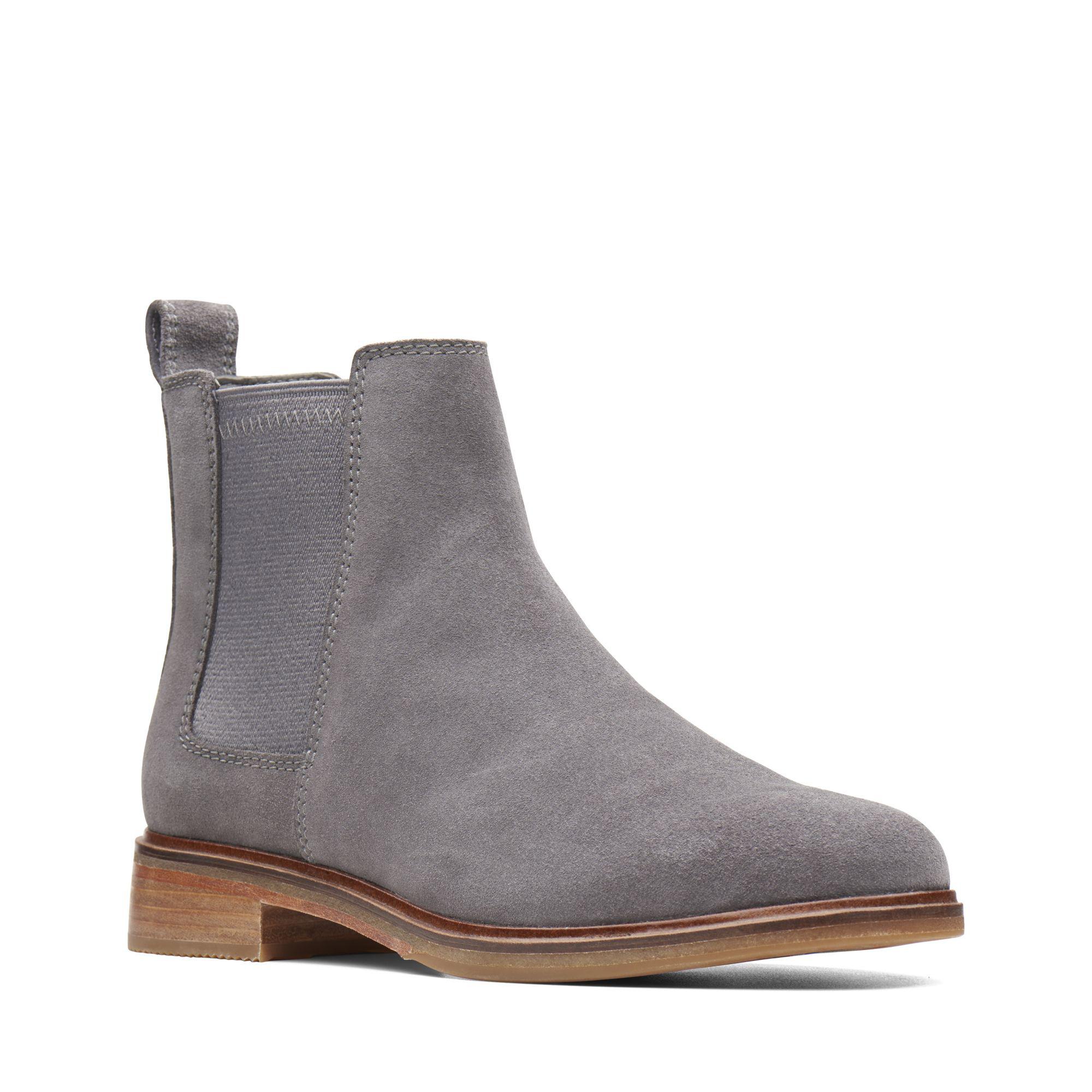clarks grey boots