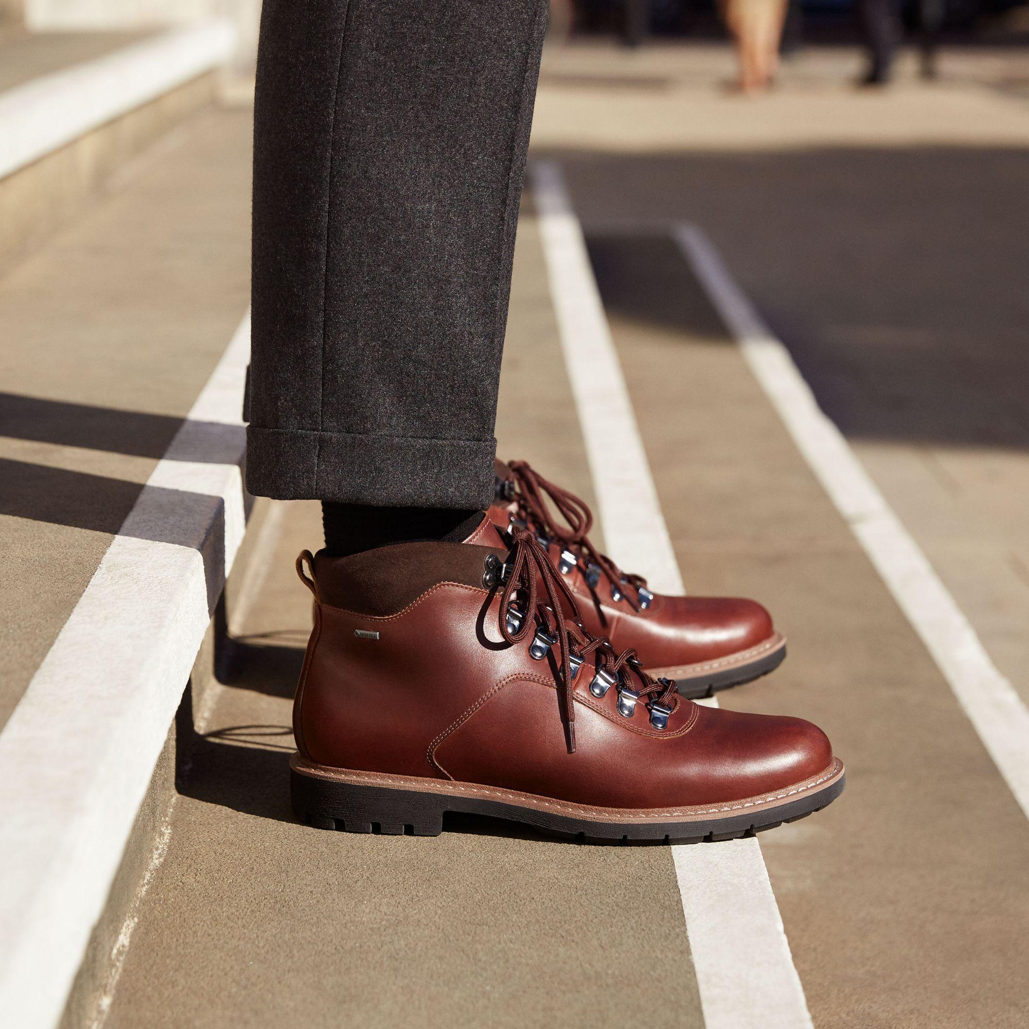 Clarks Leather Batcombealpgtx Mens Waterproof Boots in Brown Leather ...