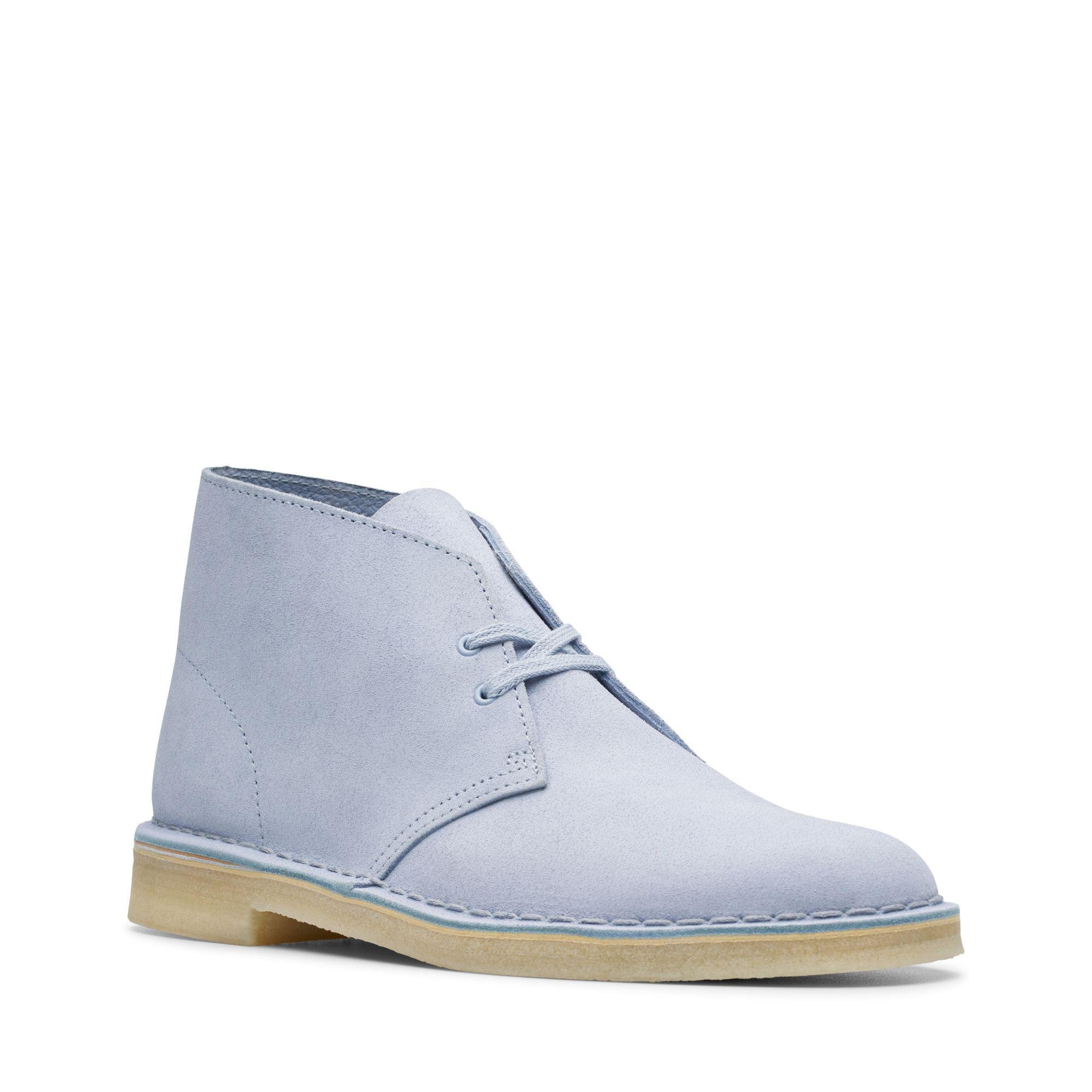 Clarks Suede Desert Boot in Cool Blue 