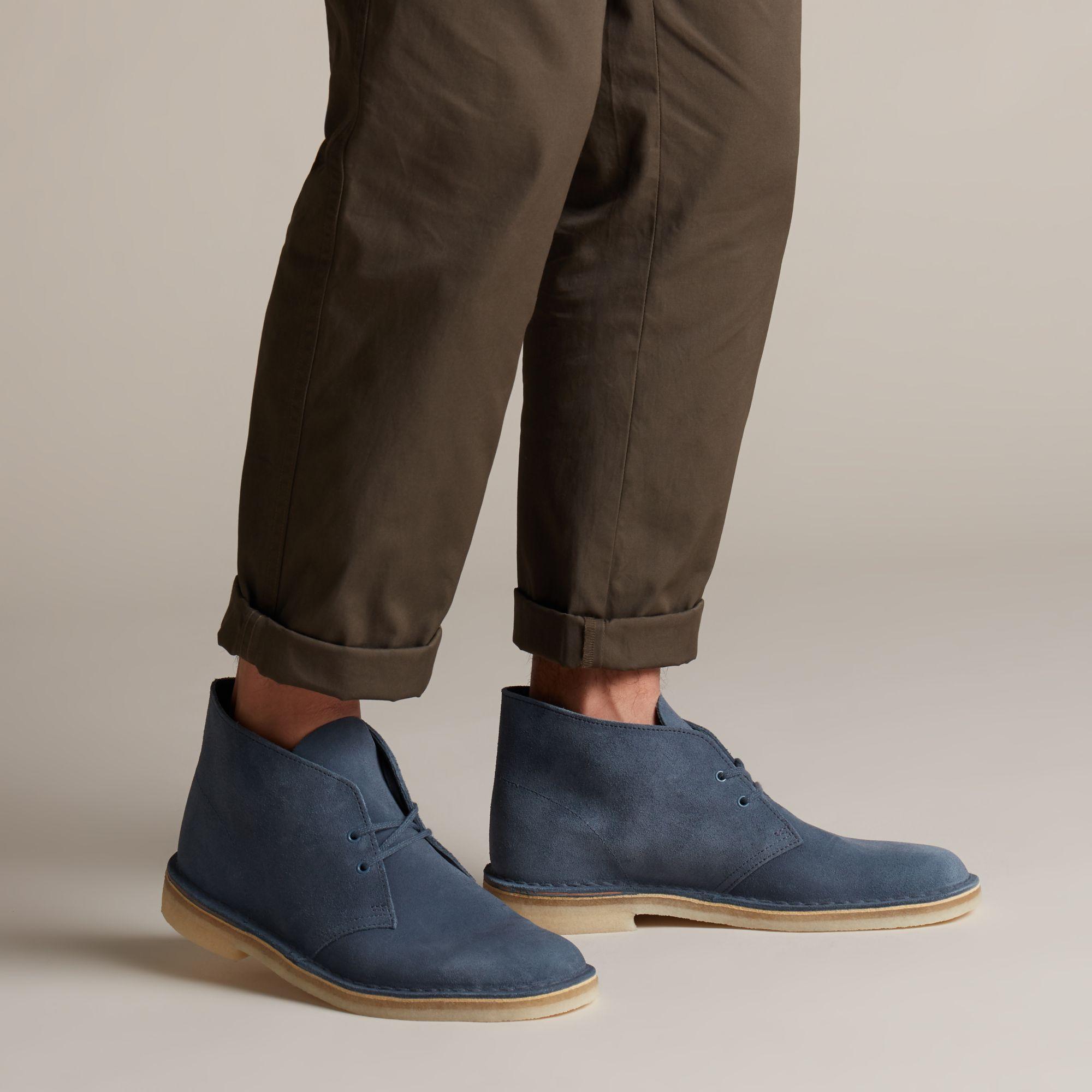 clarks boots blue