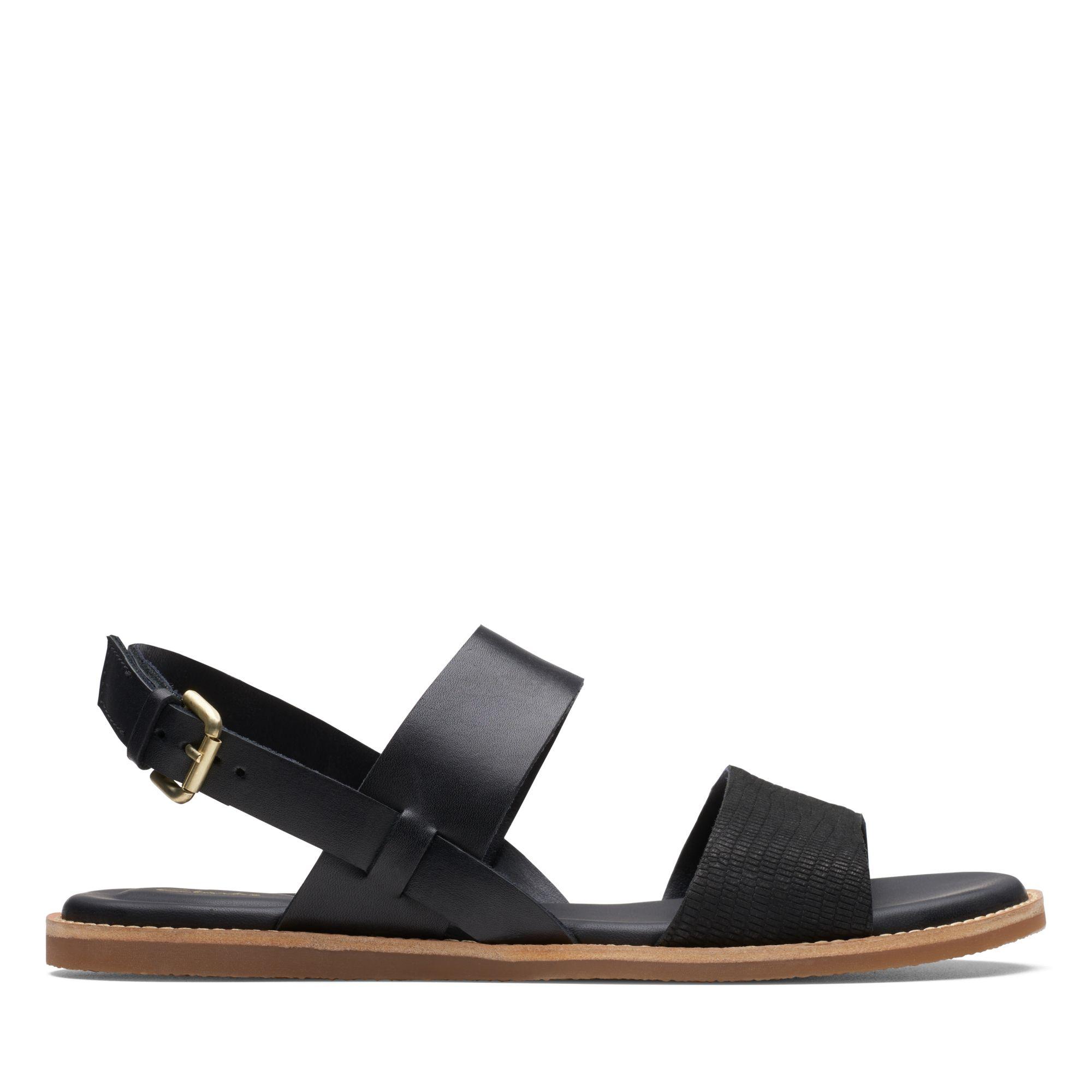 Clarks Karsea Strap in Black Lyst