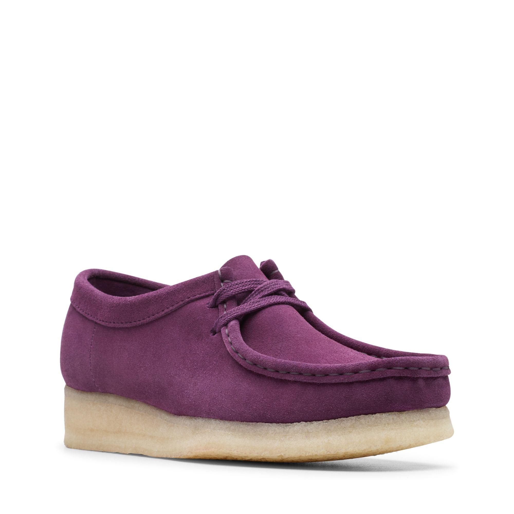 purple wallabee shoes
