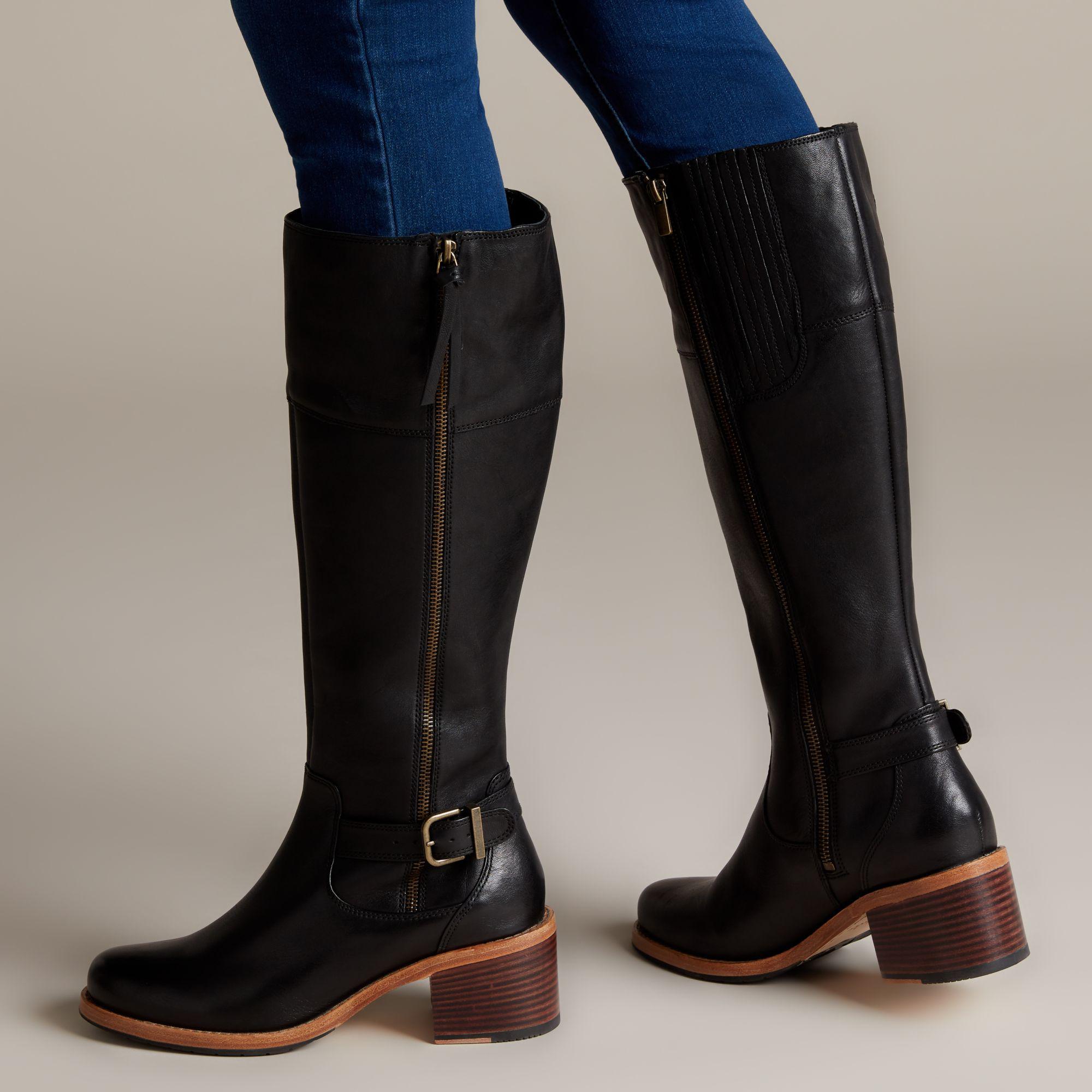 Clarks Clarkdale Sona Leather Knee High 