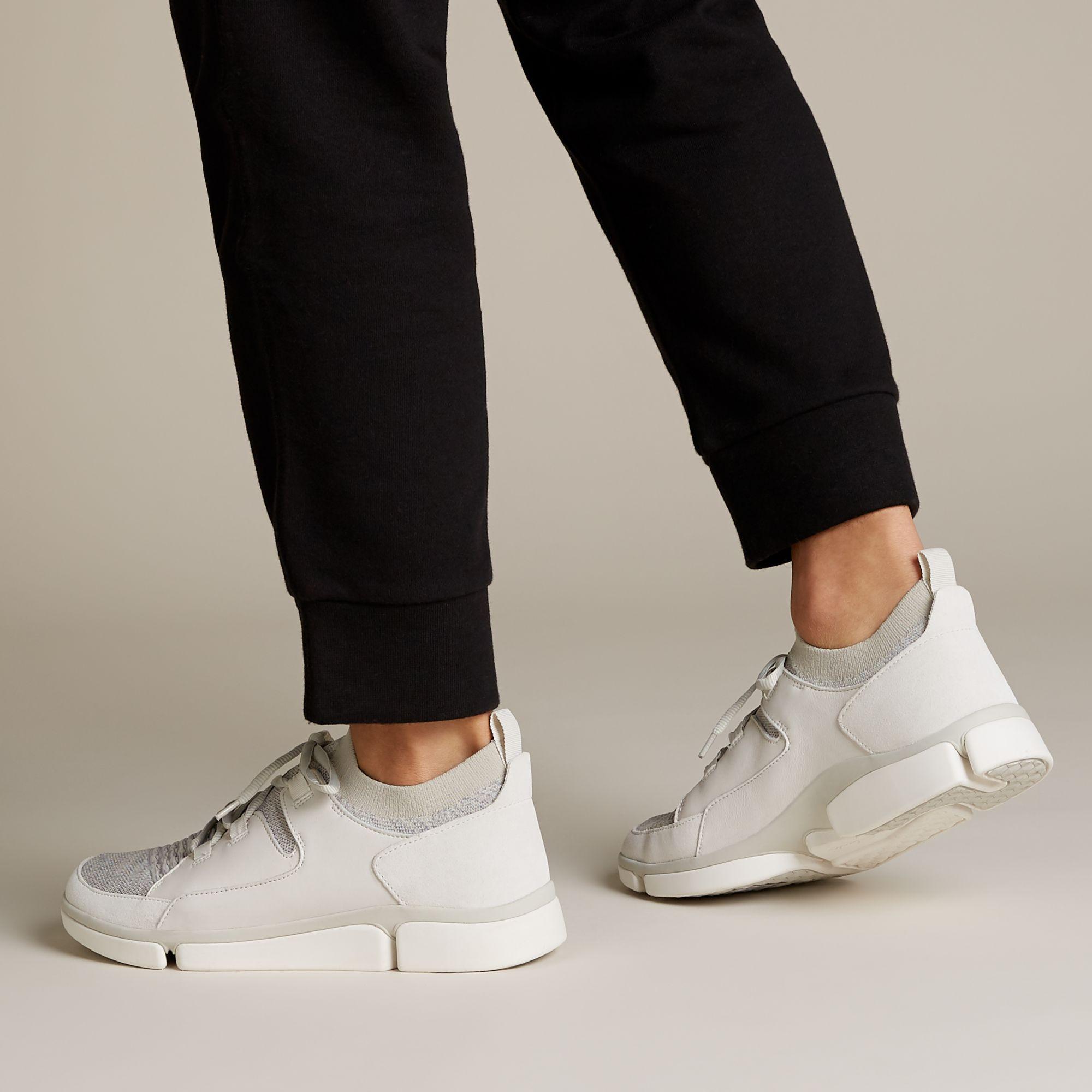 Clarks Leather Tri Verve Free in White 
