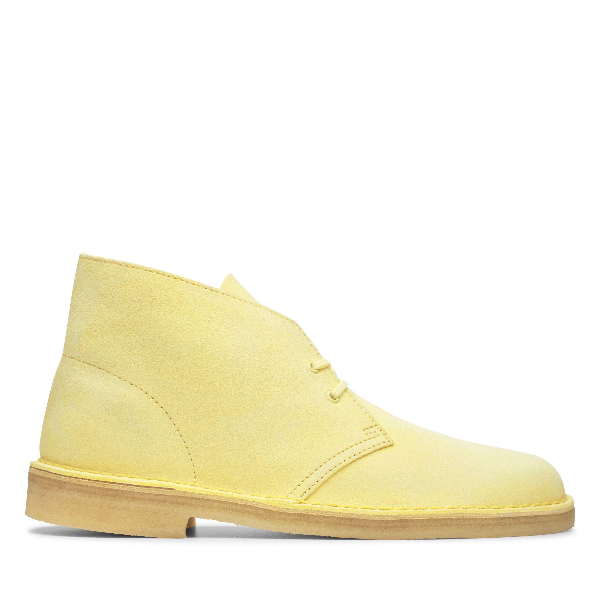 Clarks Suede Desert Boot in Pale Yellow (Yellow) for Men | Lyst