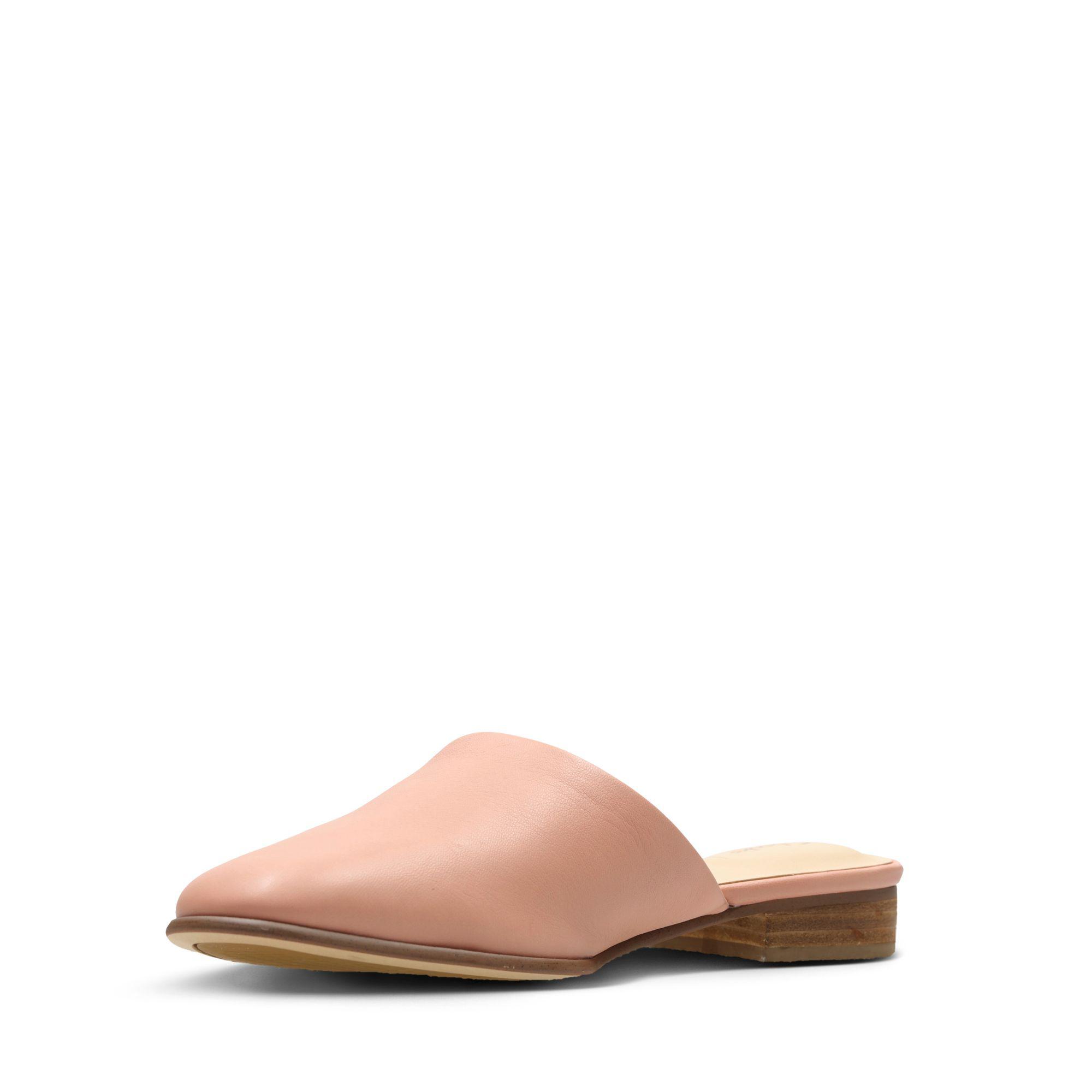 clarks pure blush mules