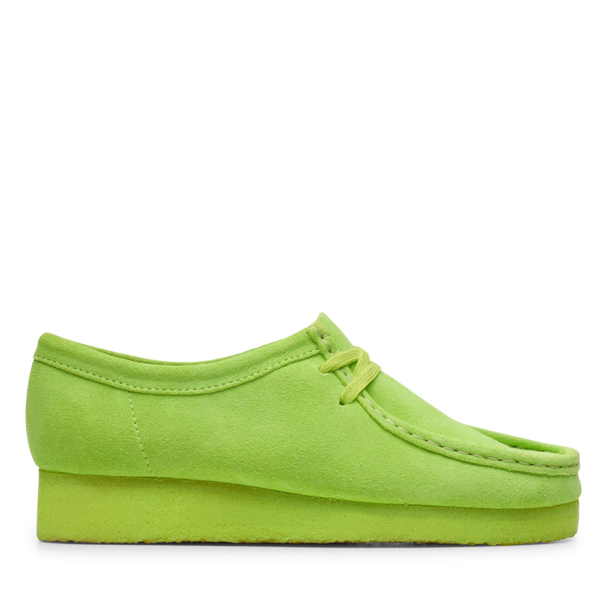 clarks green suede shoes