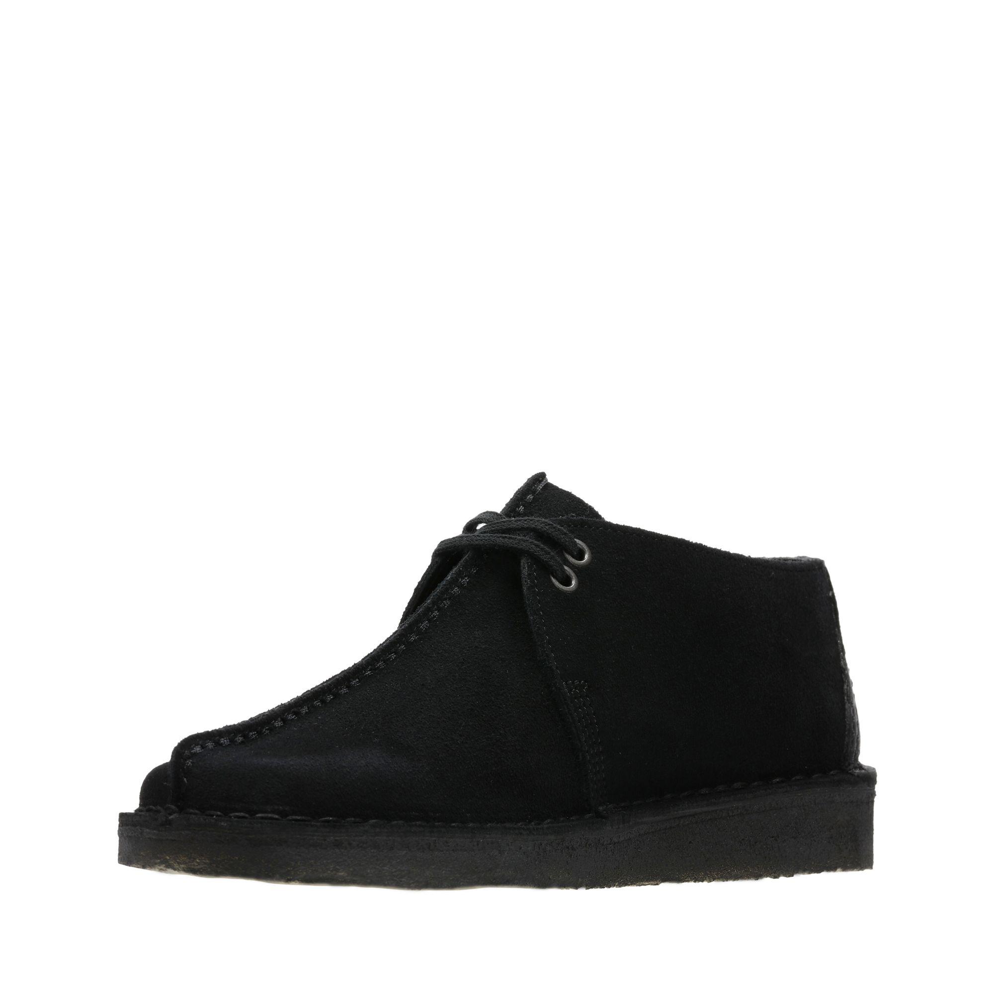 clarks desert trek black suede