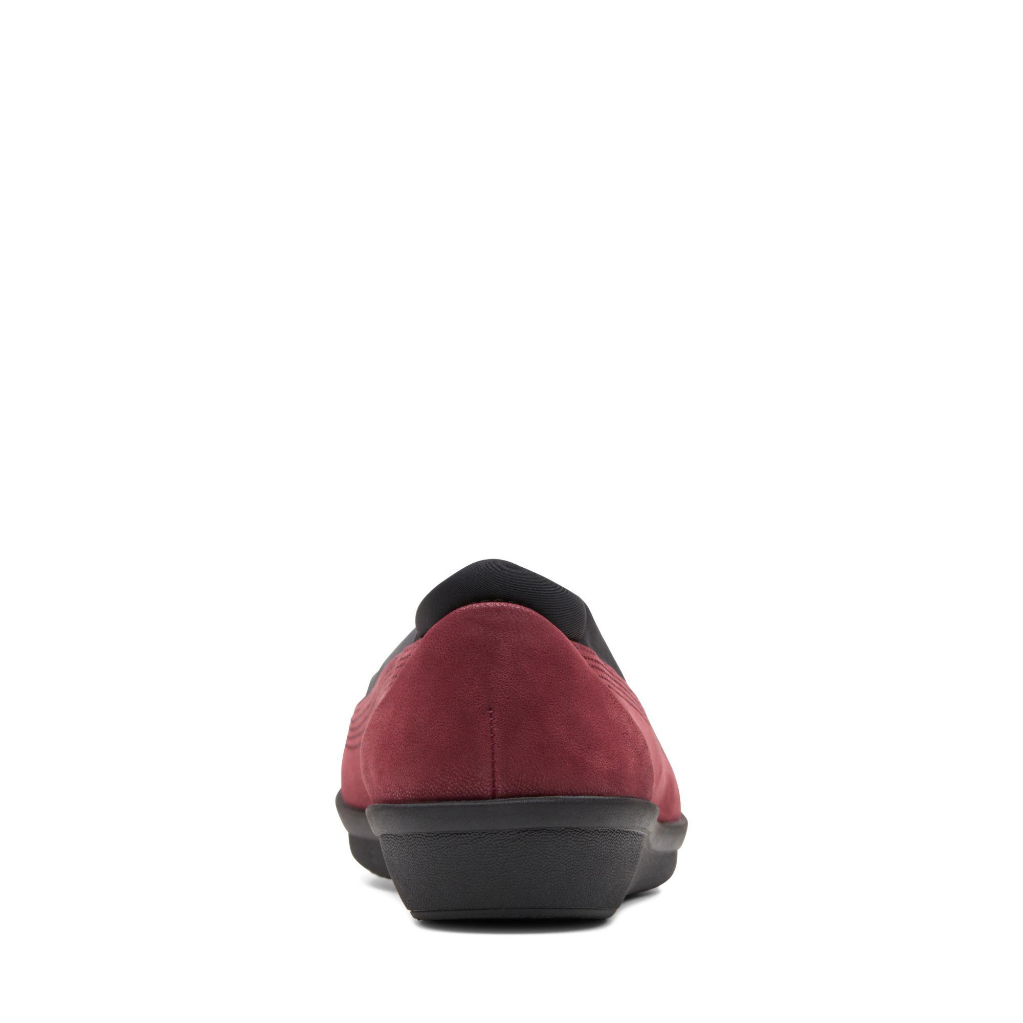 clarks ayla low burgundy