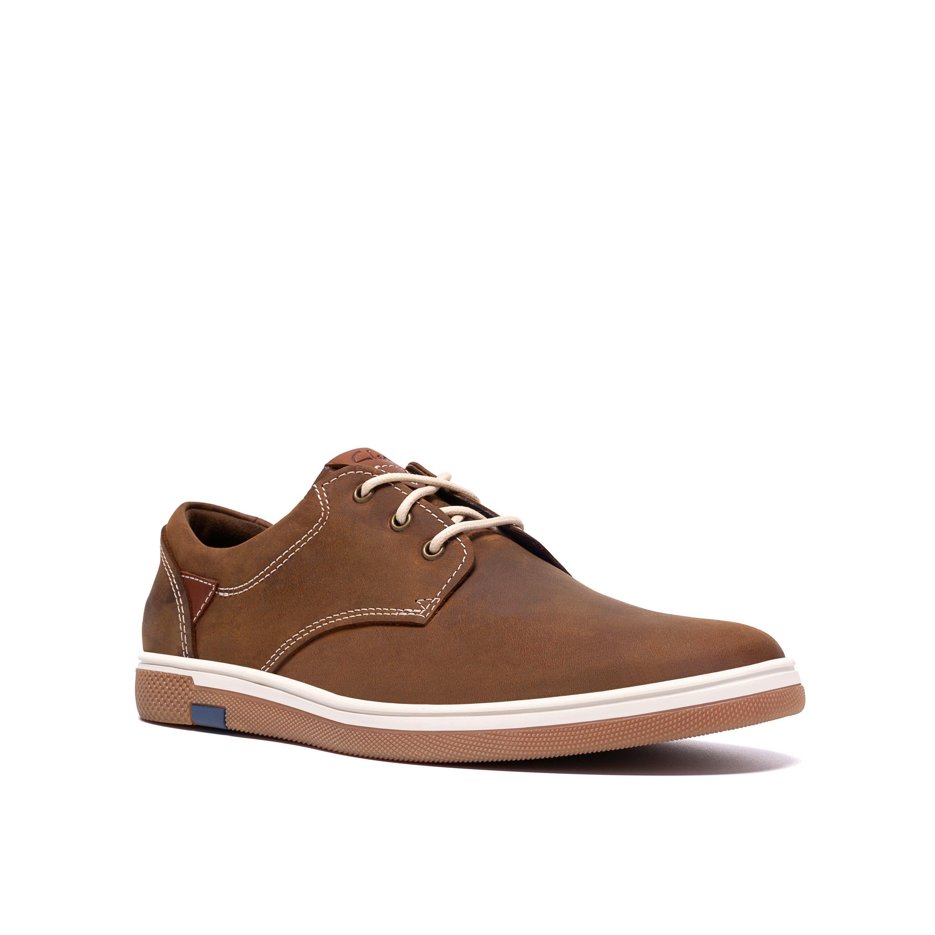 Zapatos Clarks Hombres Clark Men's Un Kenneth Way Lace Up Dress Shoe Oxford Brown Leather Shoes Sale